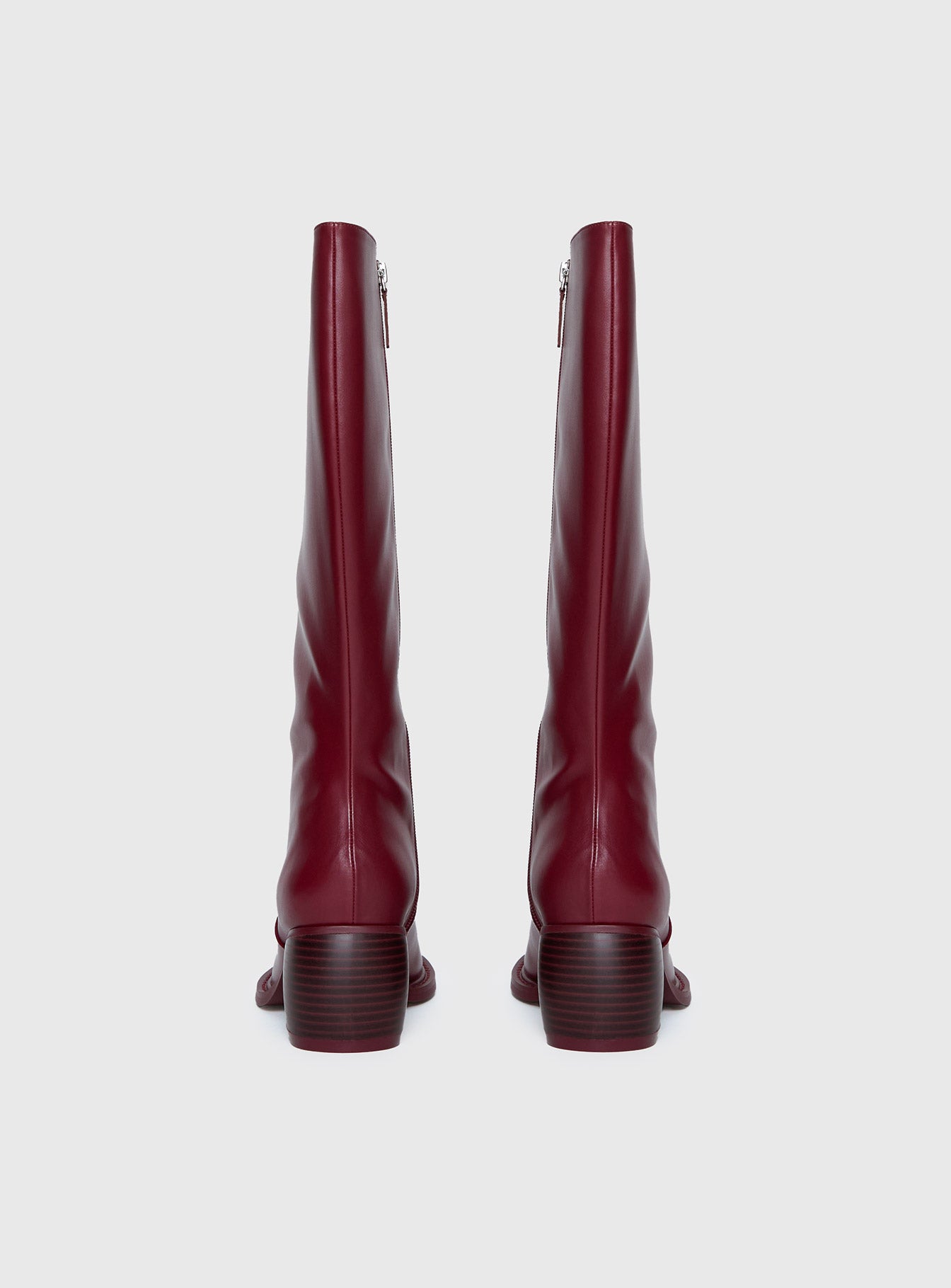 Ella Knee High Boots Burgundy - Image 5