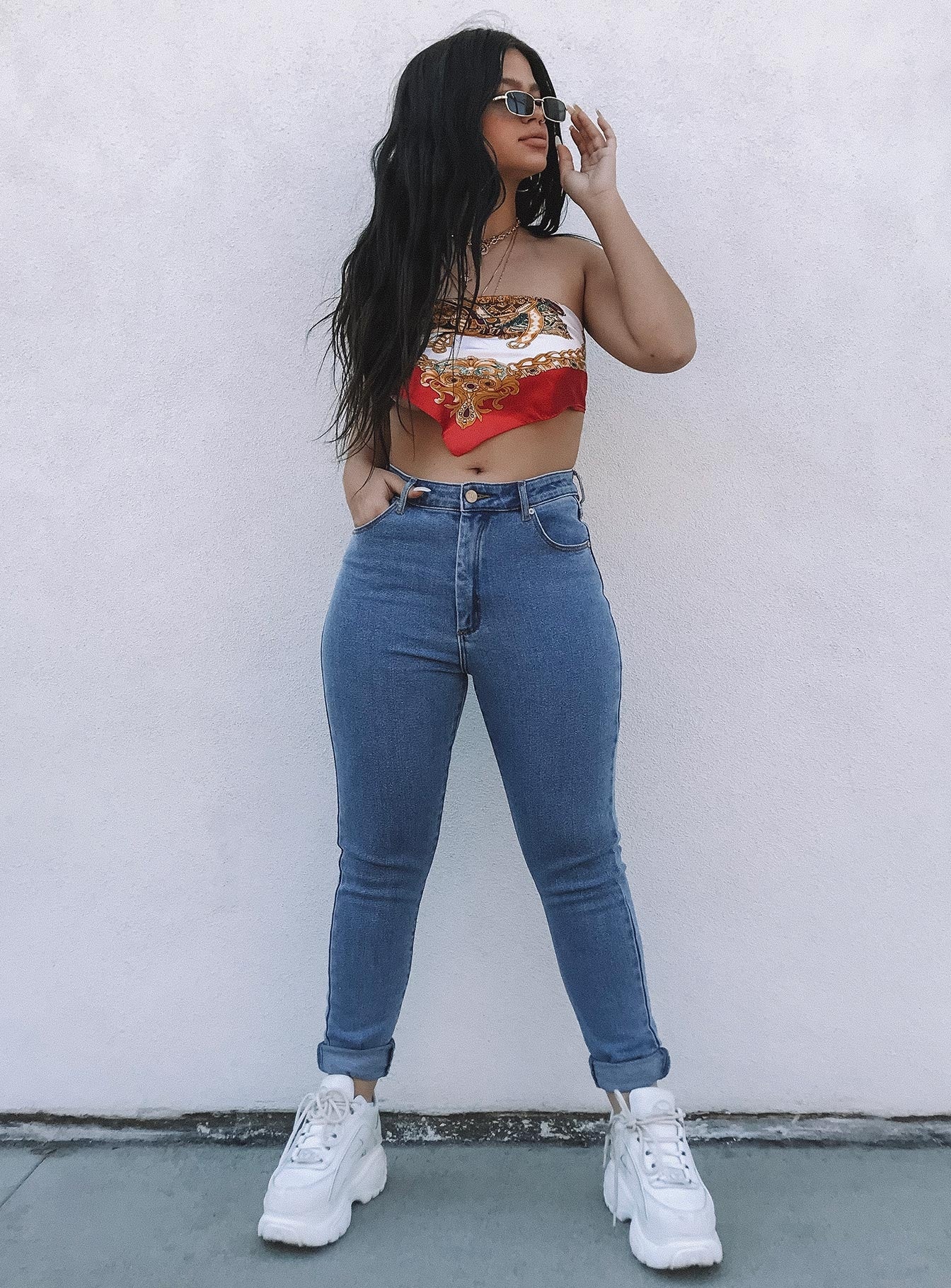 Gemini Satin Scarf Red - Image 4