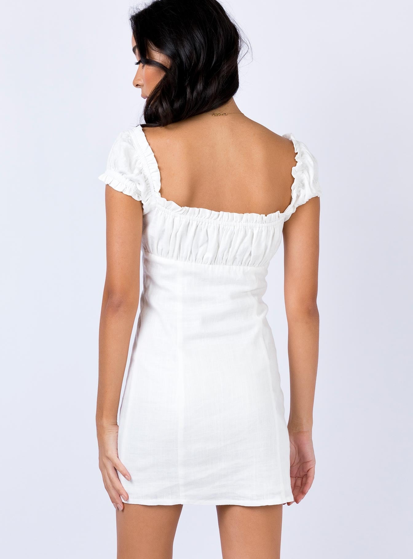 Elouise Mini Dress White - Image 8