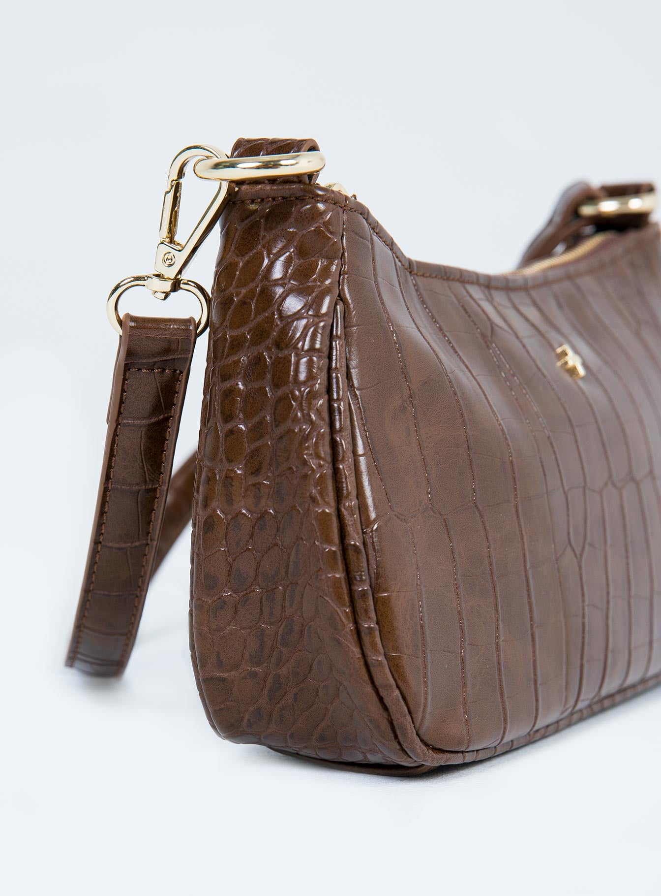 Peta & Jain Piper Bag Chocolate Croc - Image 3