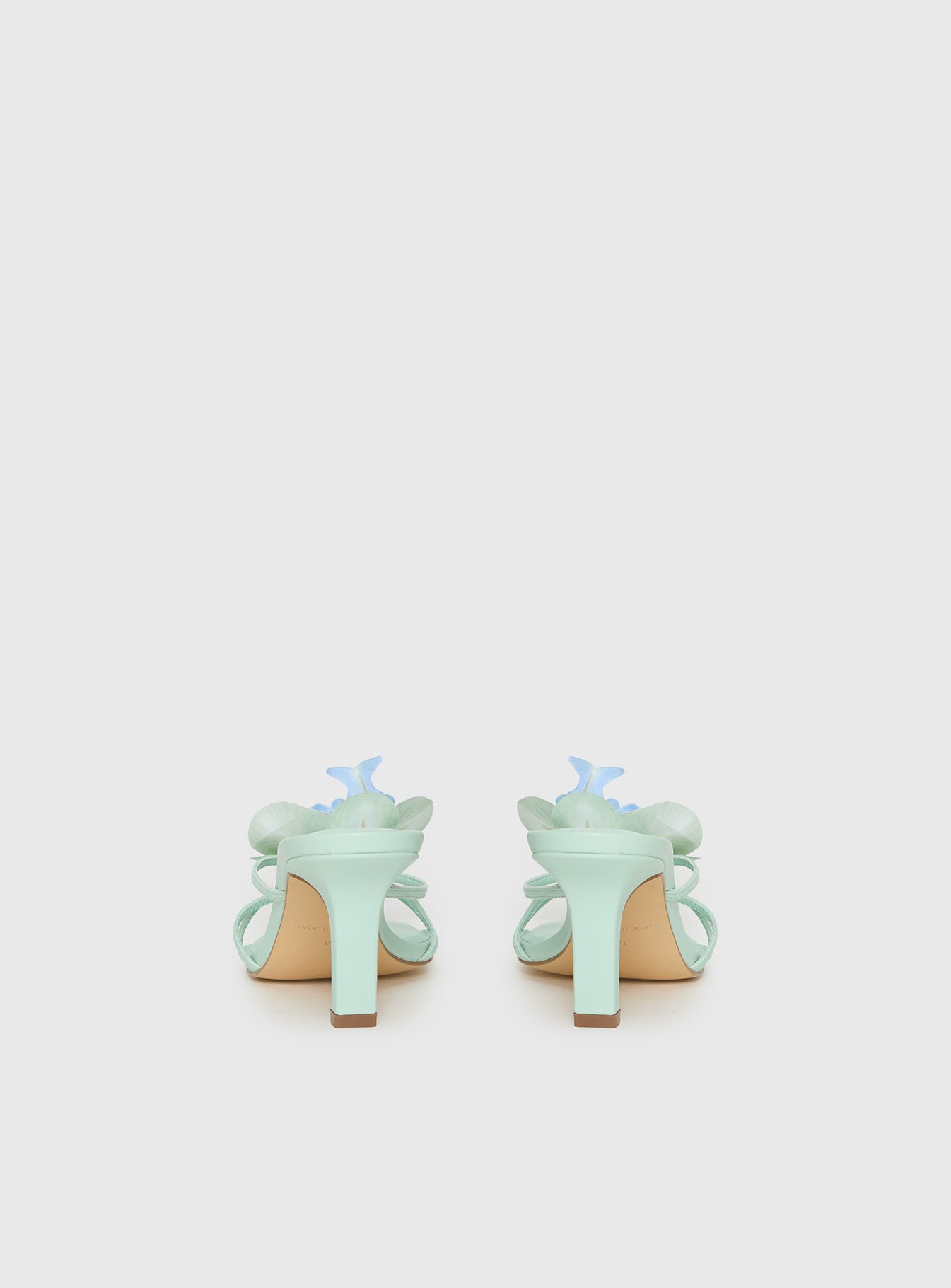 Azira Flower Detail Heels Blue - Image 5