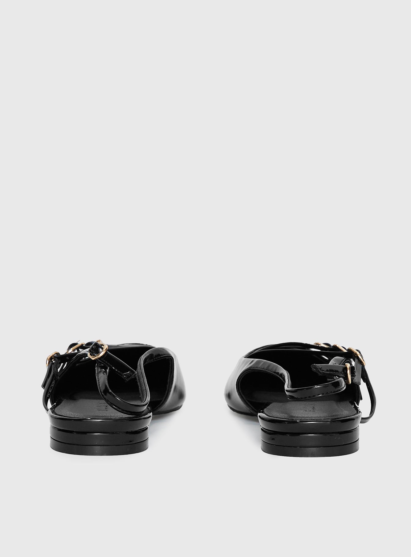 Billini Hettie Pointed Toe Flats Black Patent - Image 5