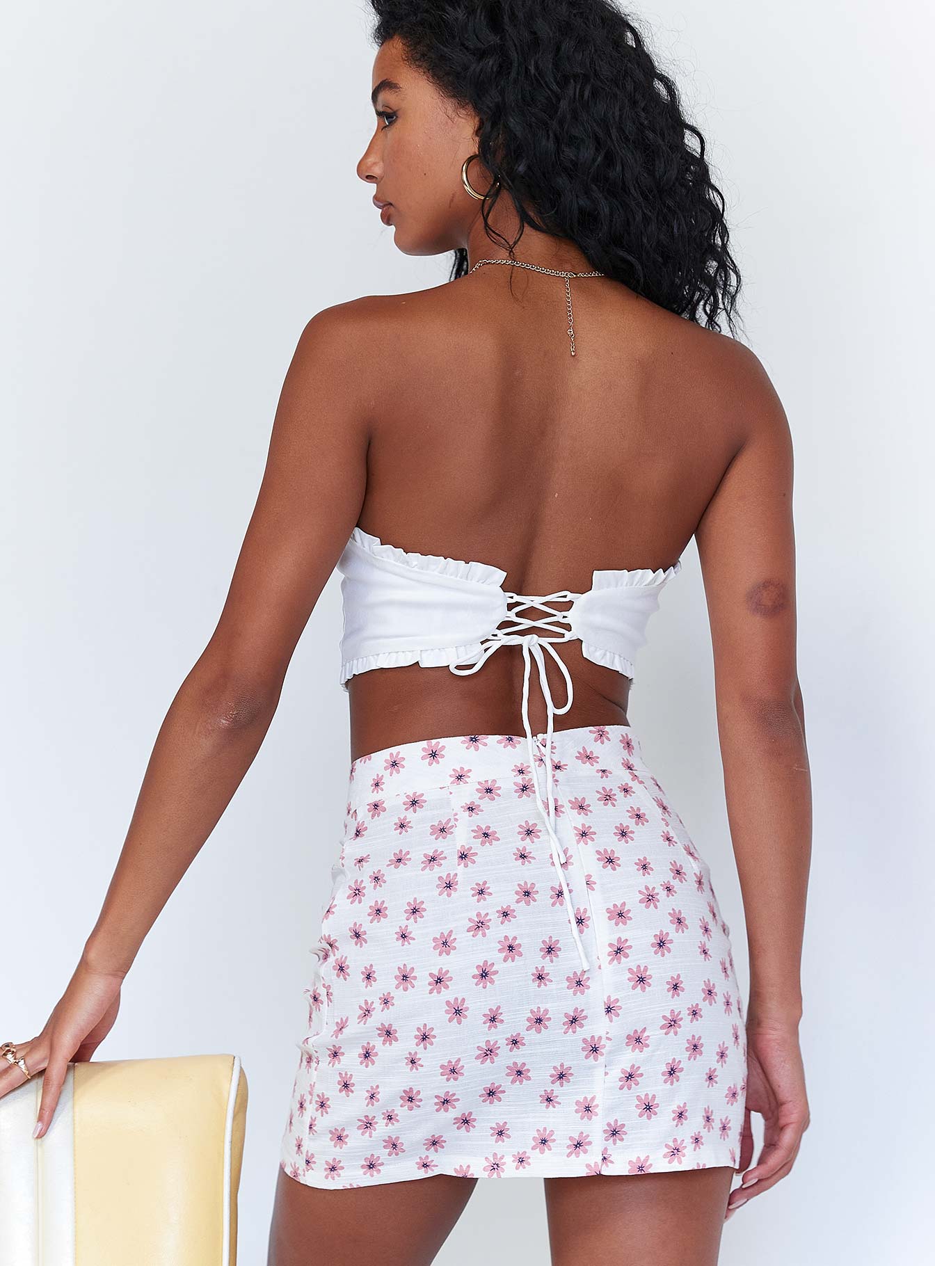 Alicya Mini Skirt White - Image 4