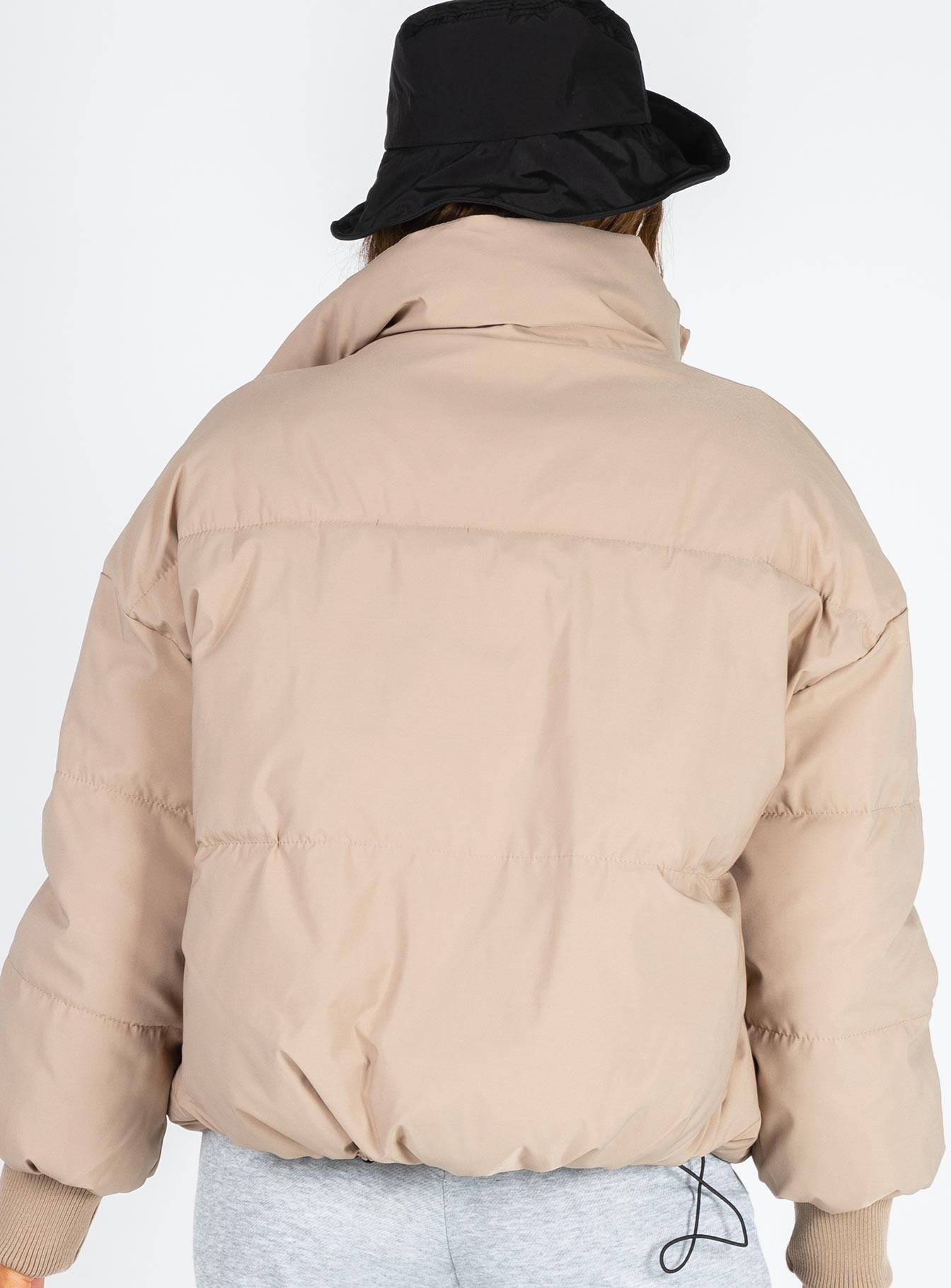 Abe Puffer Jacket Beige - Image 6