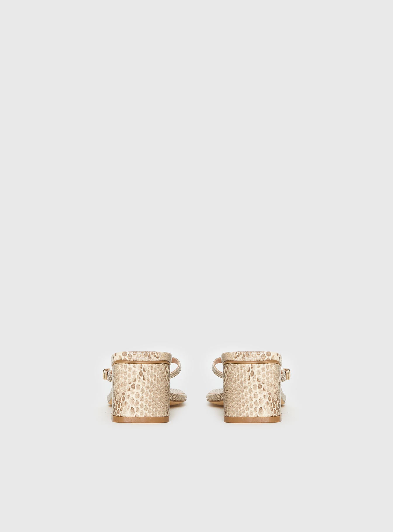 Veyla Square Toe Thong Heels Snake - Image 5