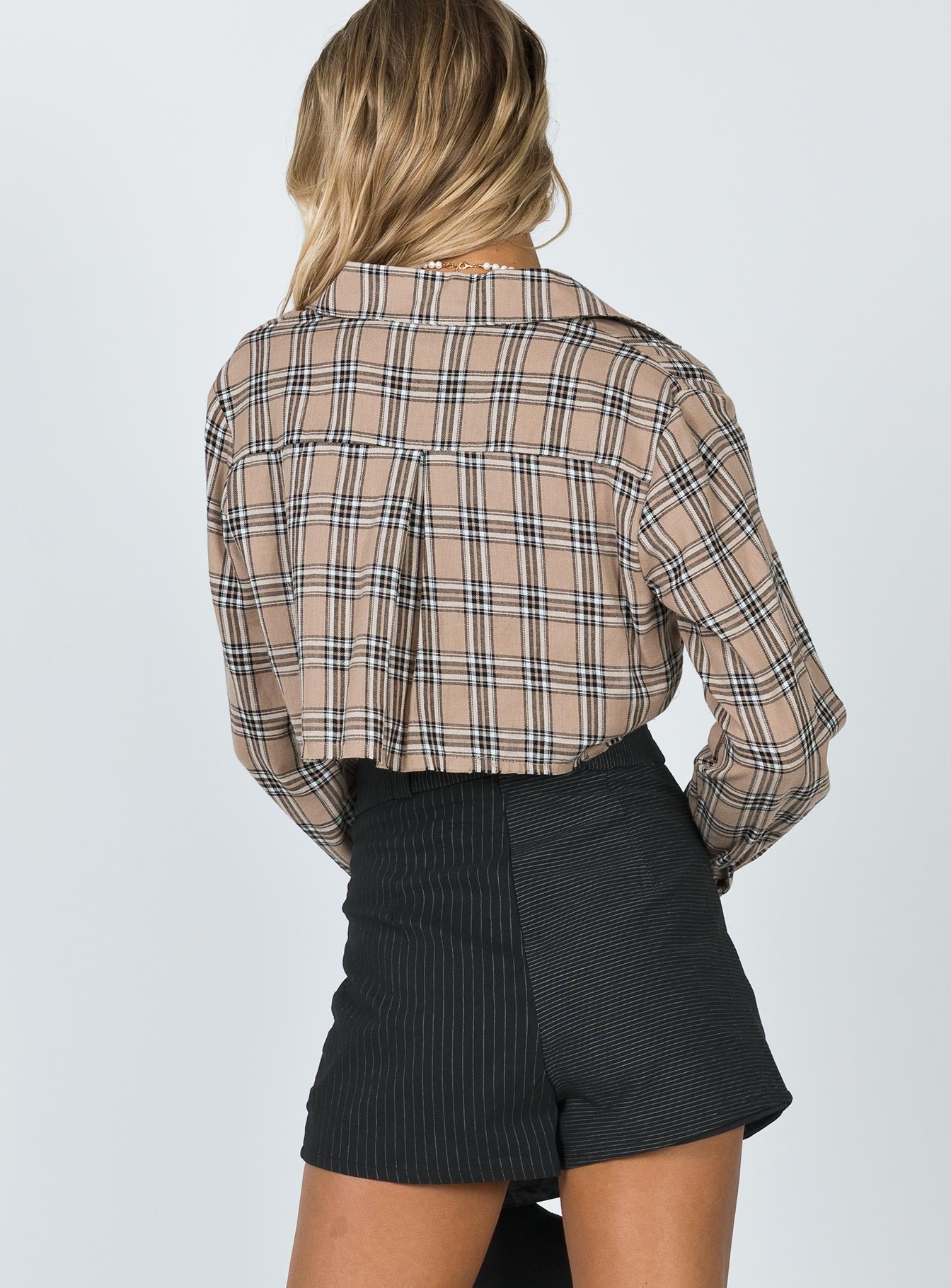 Everly Pinstripe Skort Black - Image 4