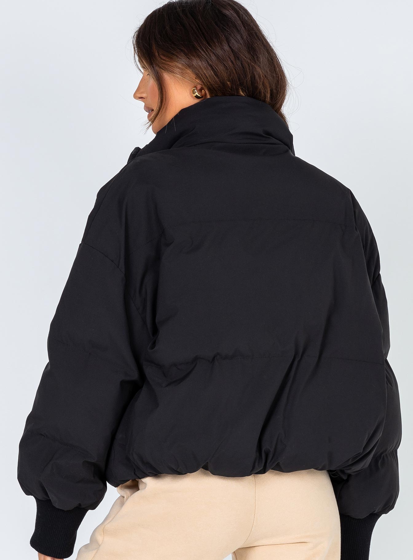 Abe Puffer Jacket Black - Image 7