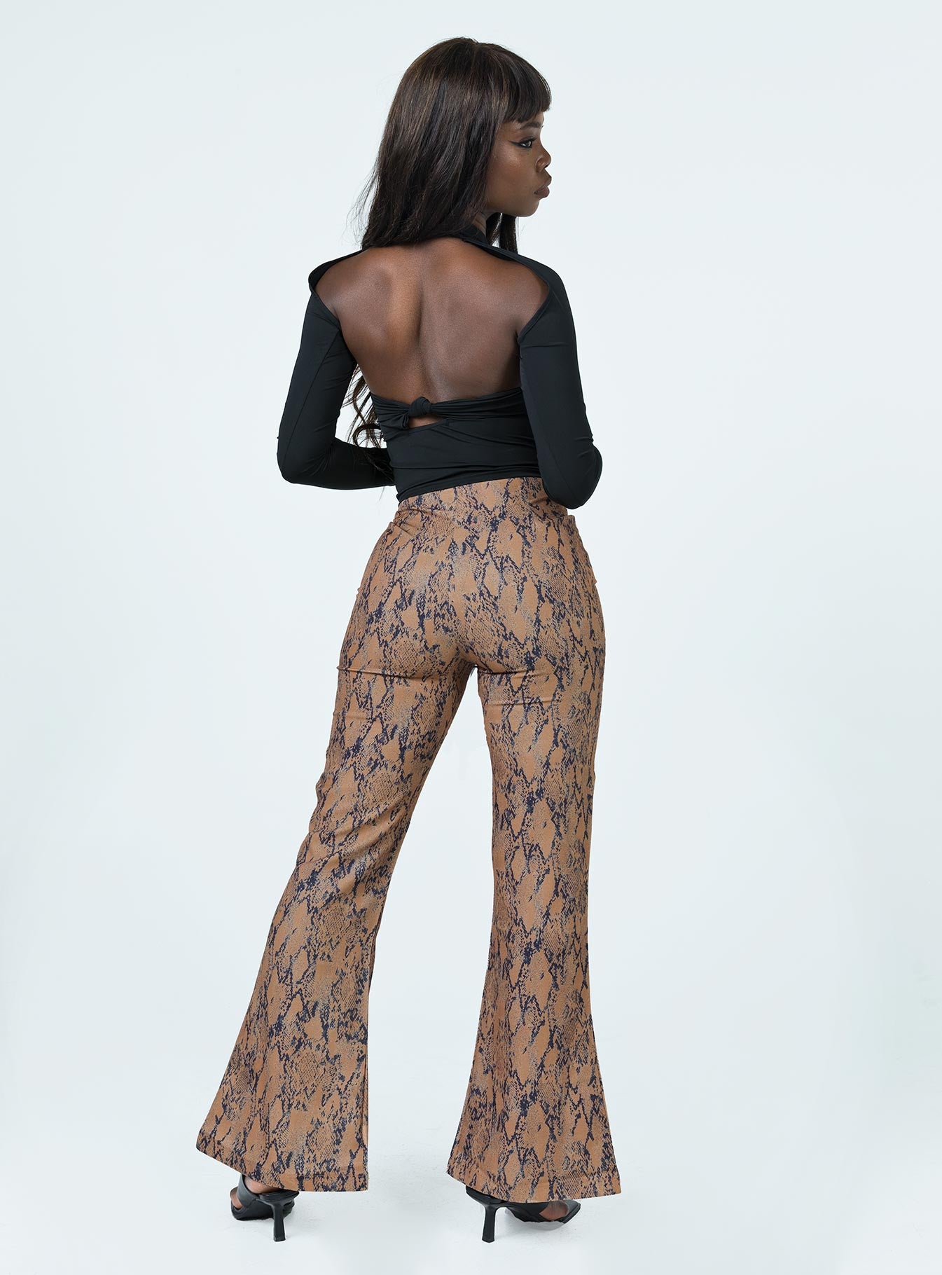 Devotion Snake Print Pants Brown - Image 4
