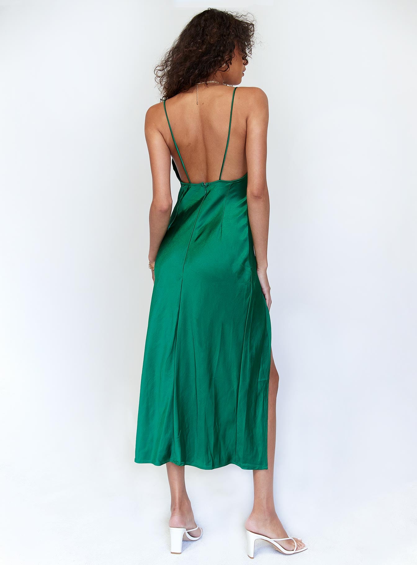 Walk The Line Midi Dress Green - Image 7