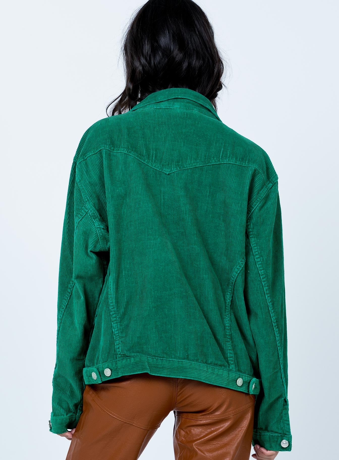 Western Cord Jacket Forest Green - Image 4