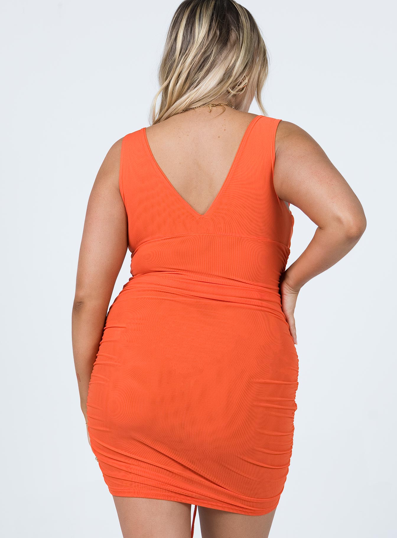 Avari Mini Dress Orange - Image 4