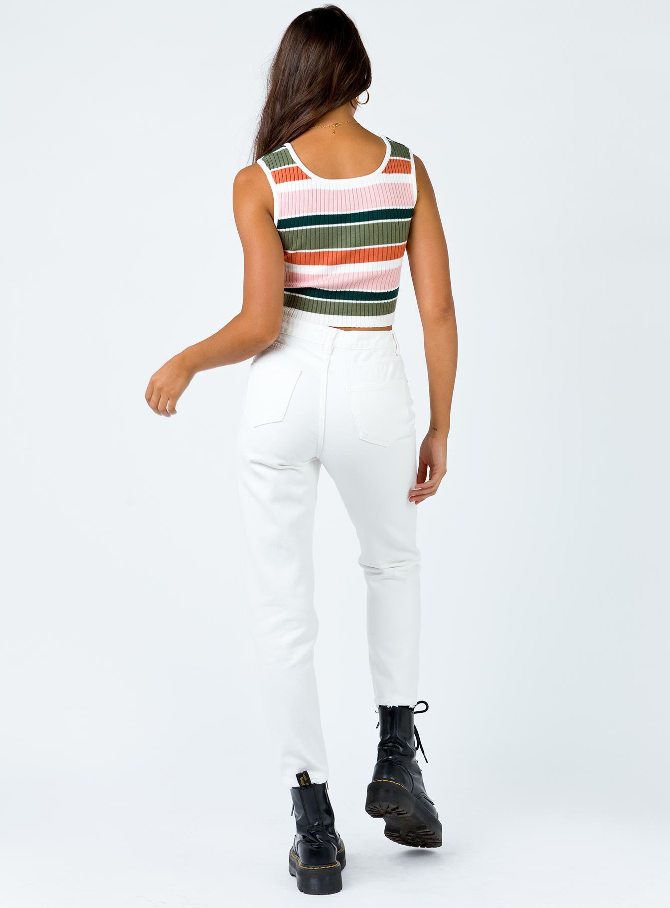 Zaiden Straight Leg Jeans White Denim - Image 4