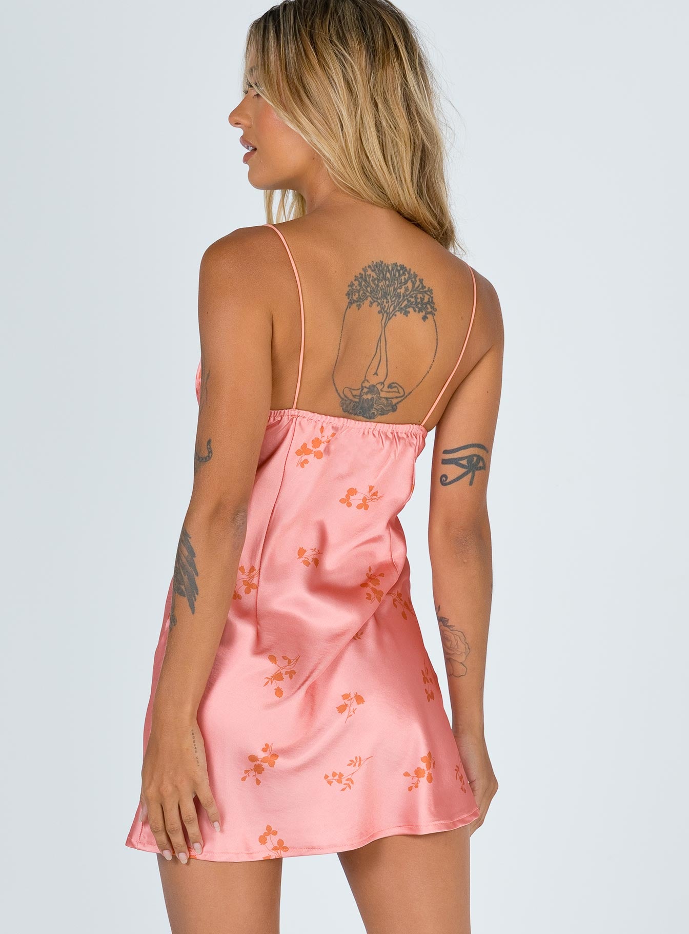 Stargazing Mini Dress Pink Floral - Image 6