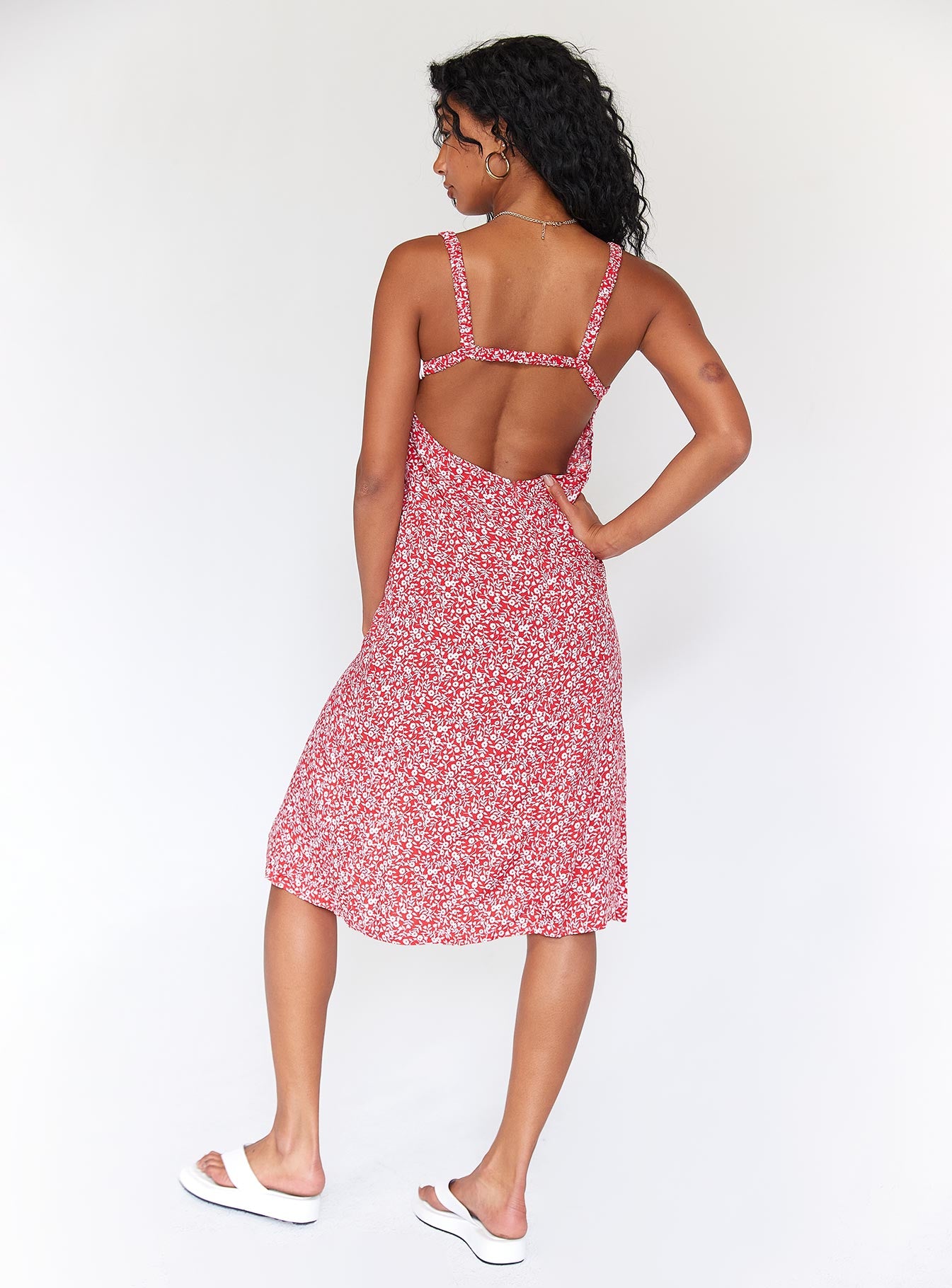 Georgia Midi Dress Red - Image 4