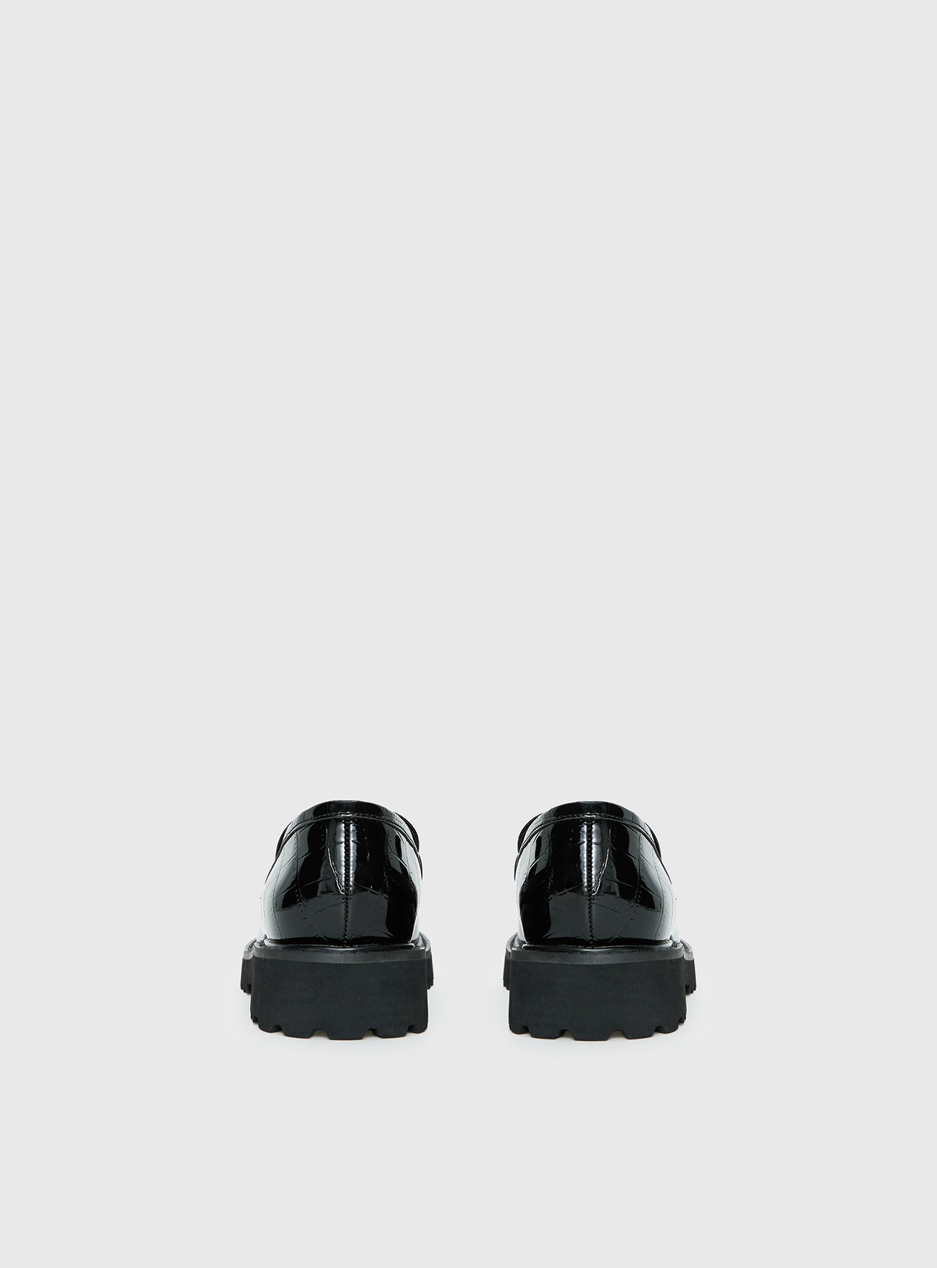 Face The Wind Faux Leather Loafers Black - Image 5