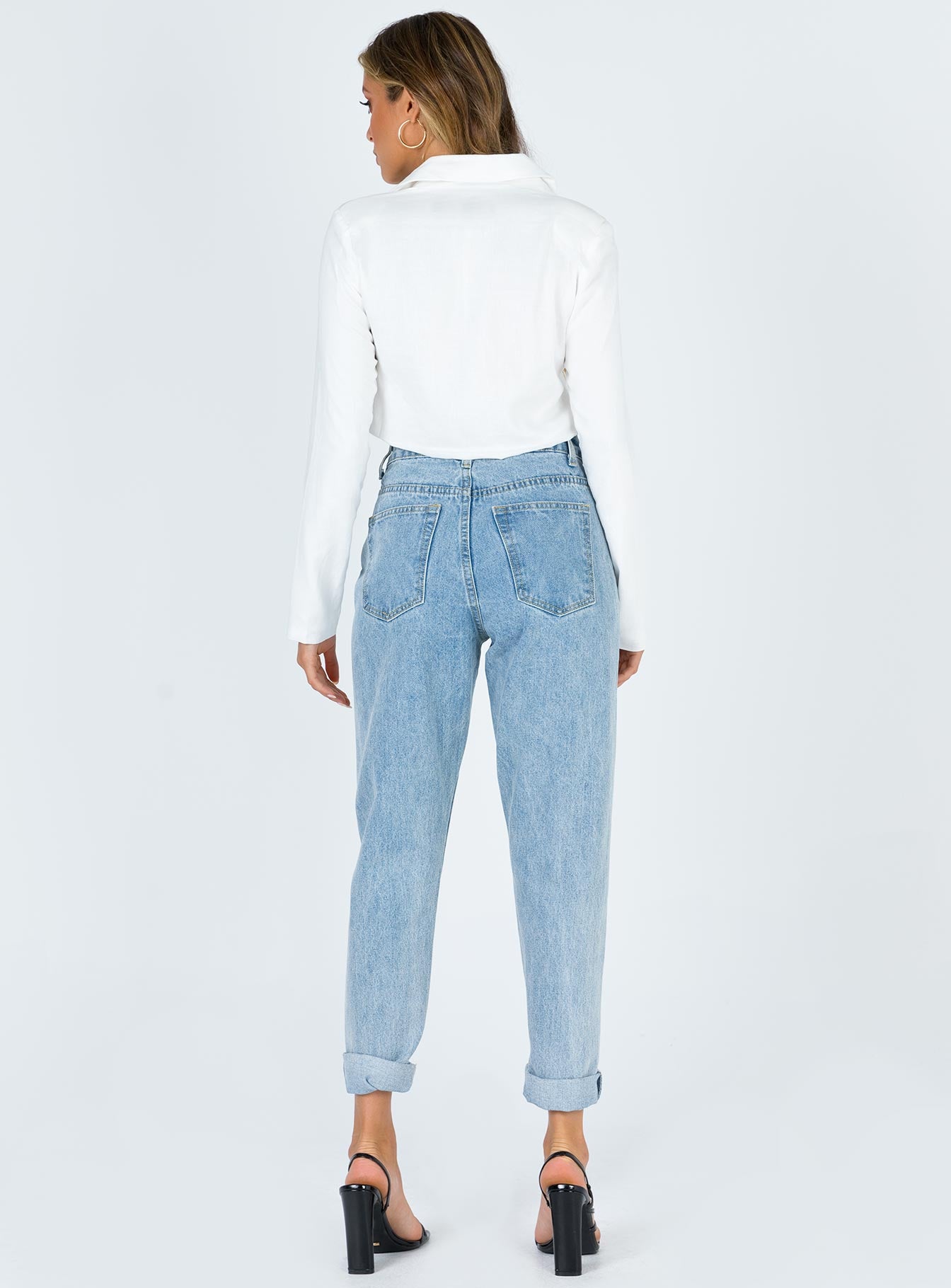 Tyler Jean Mom Jean Mid Wash Denim - Image 4