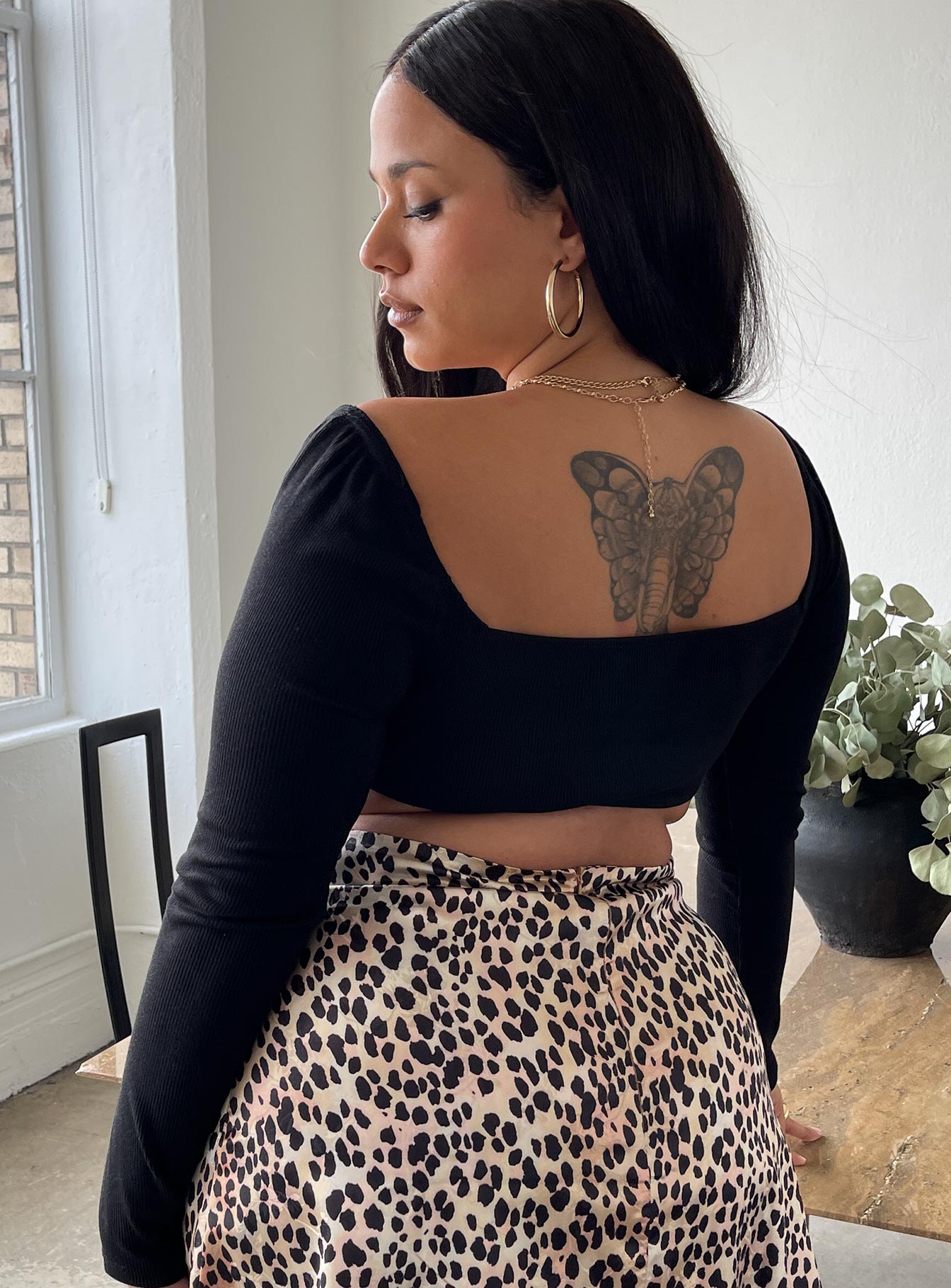 Becca Long Sleeve Crop Top Curve - Image 4