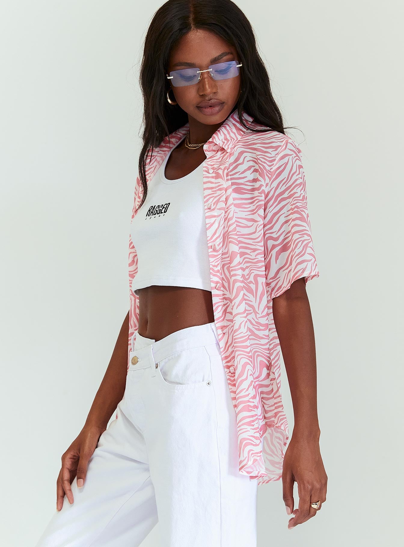 Ziggy Short Sleeve Shirt Pink - Image 4