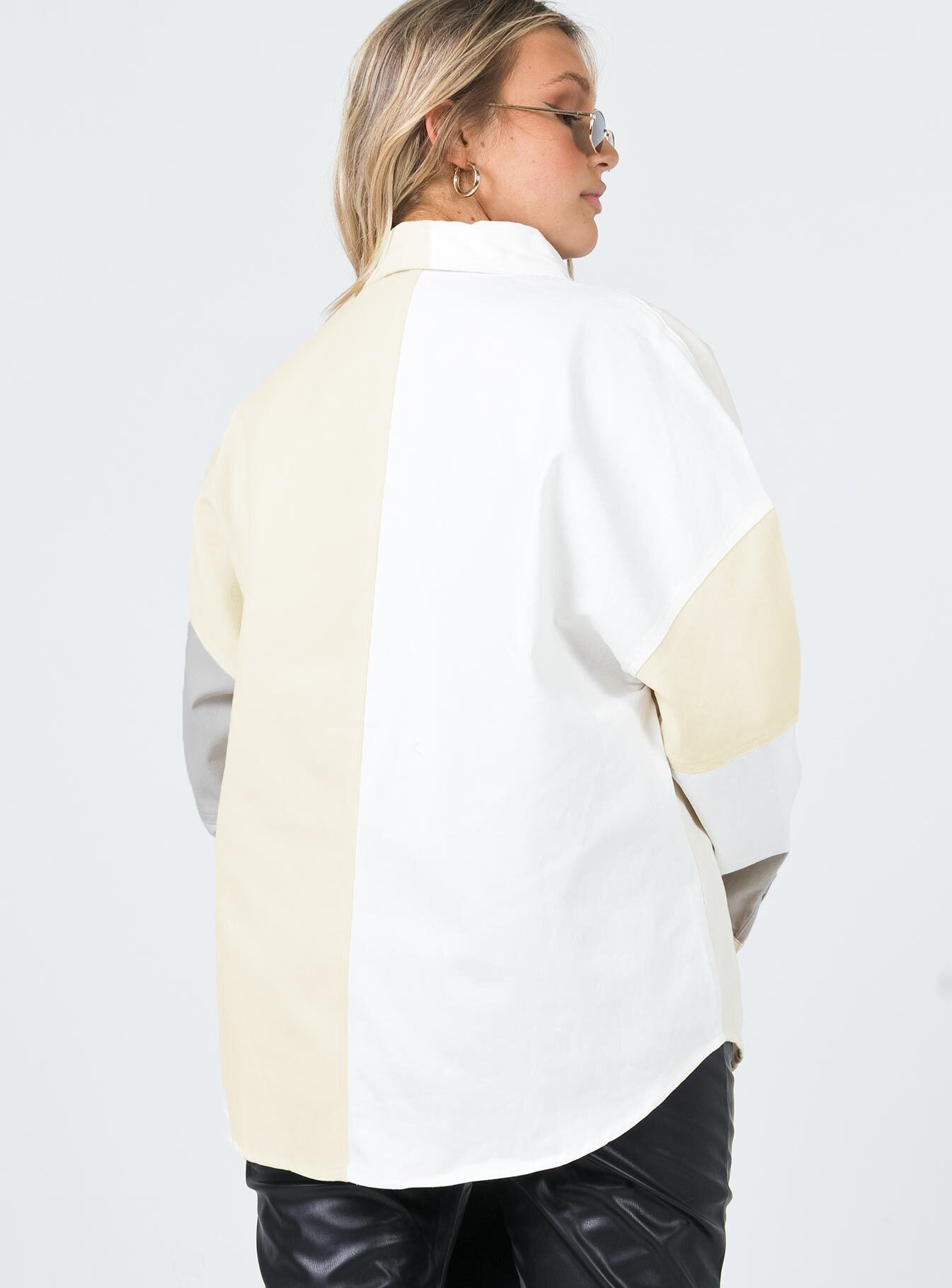 Casey Patchwork Oversized Jacket Multi - Image 4