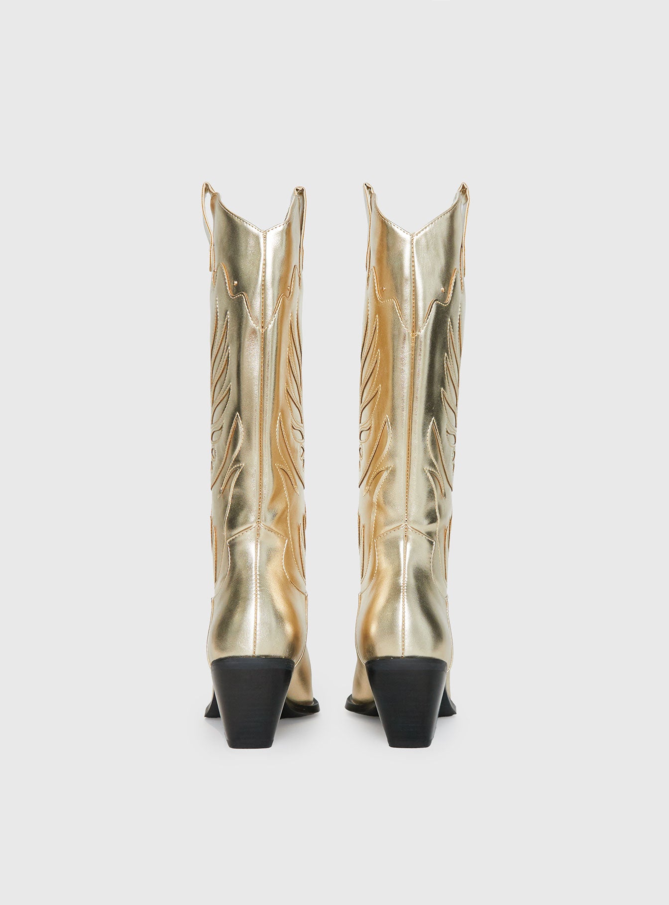 Billini Everlyn Cowboys Boots Gold Metallic - Image 5