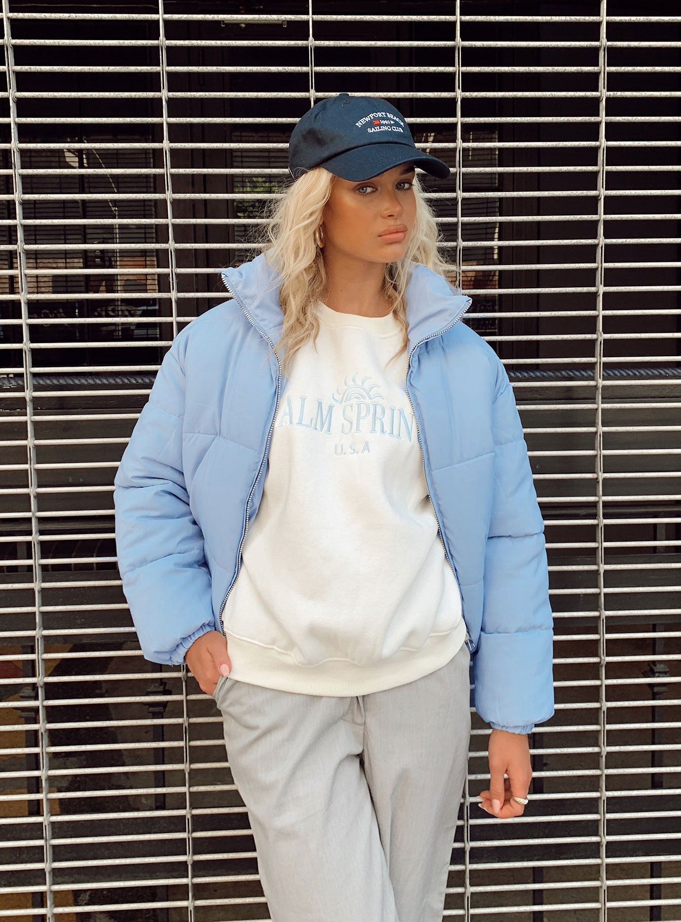 Ivey Puffer Jacket Blue - Image 4