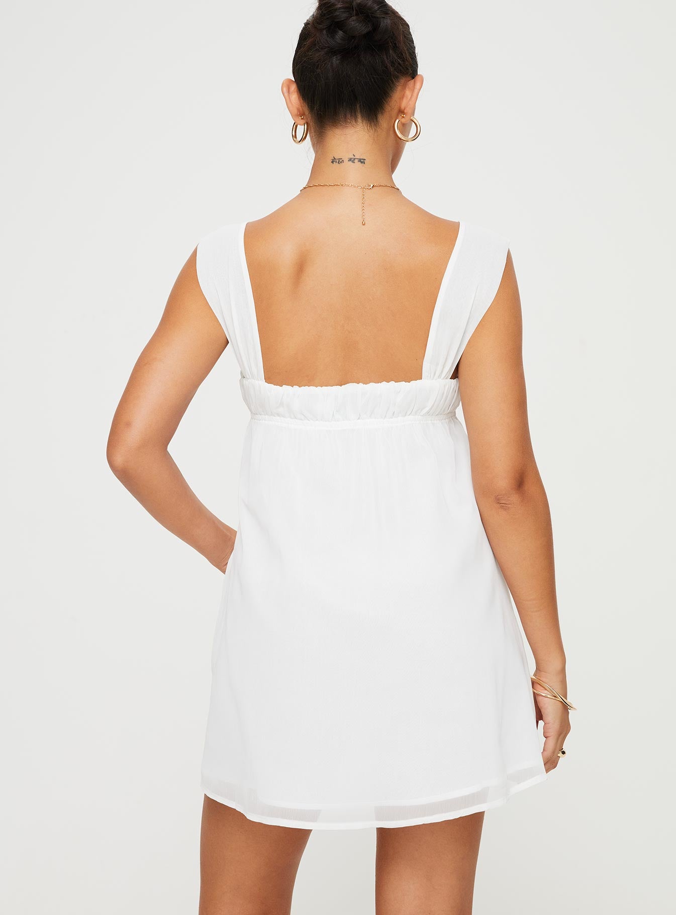 Mooney Mini Dress White - Image 5