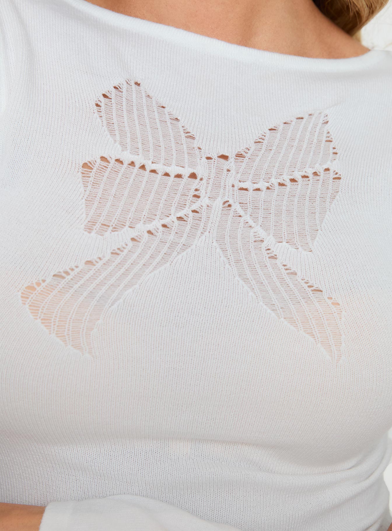 Whitford Long Sleeve Top White - Image 6