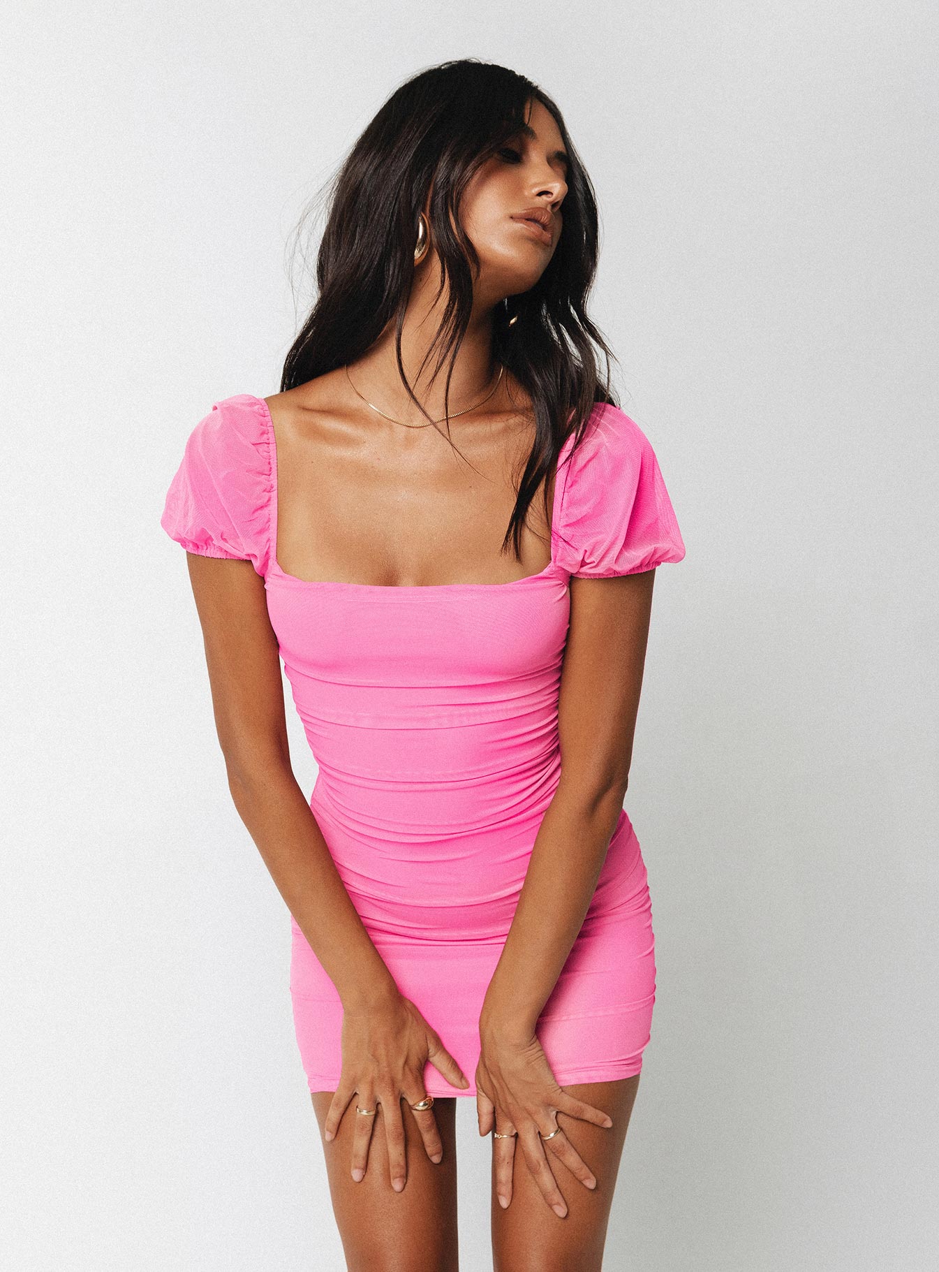 Charvi Mini Dress Pink - Image 6