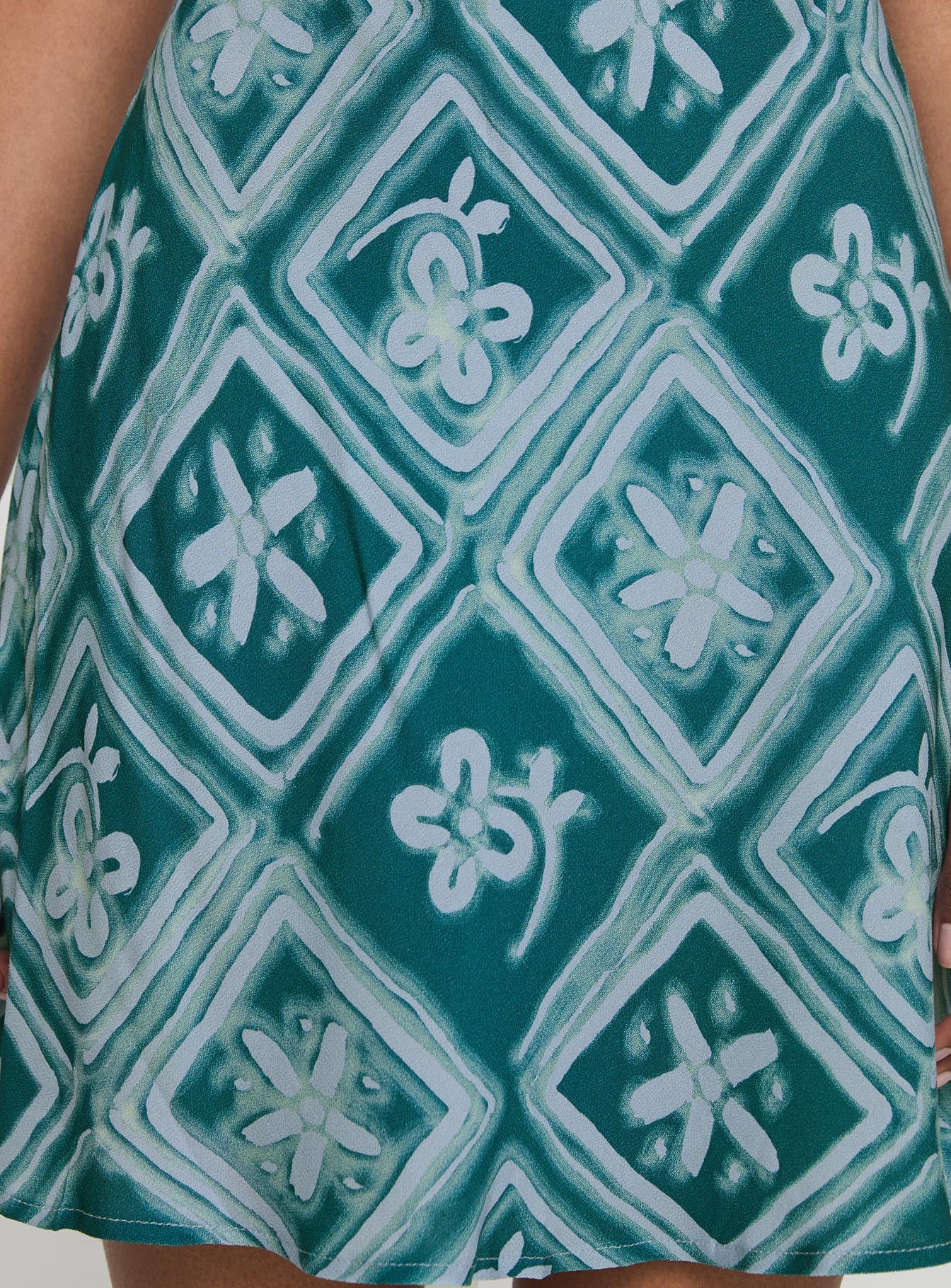 Vittorio Bias Cut Mini Dress Blue - Image 6