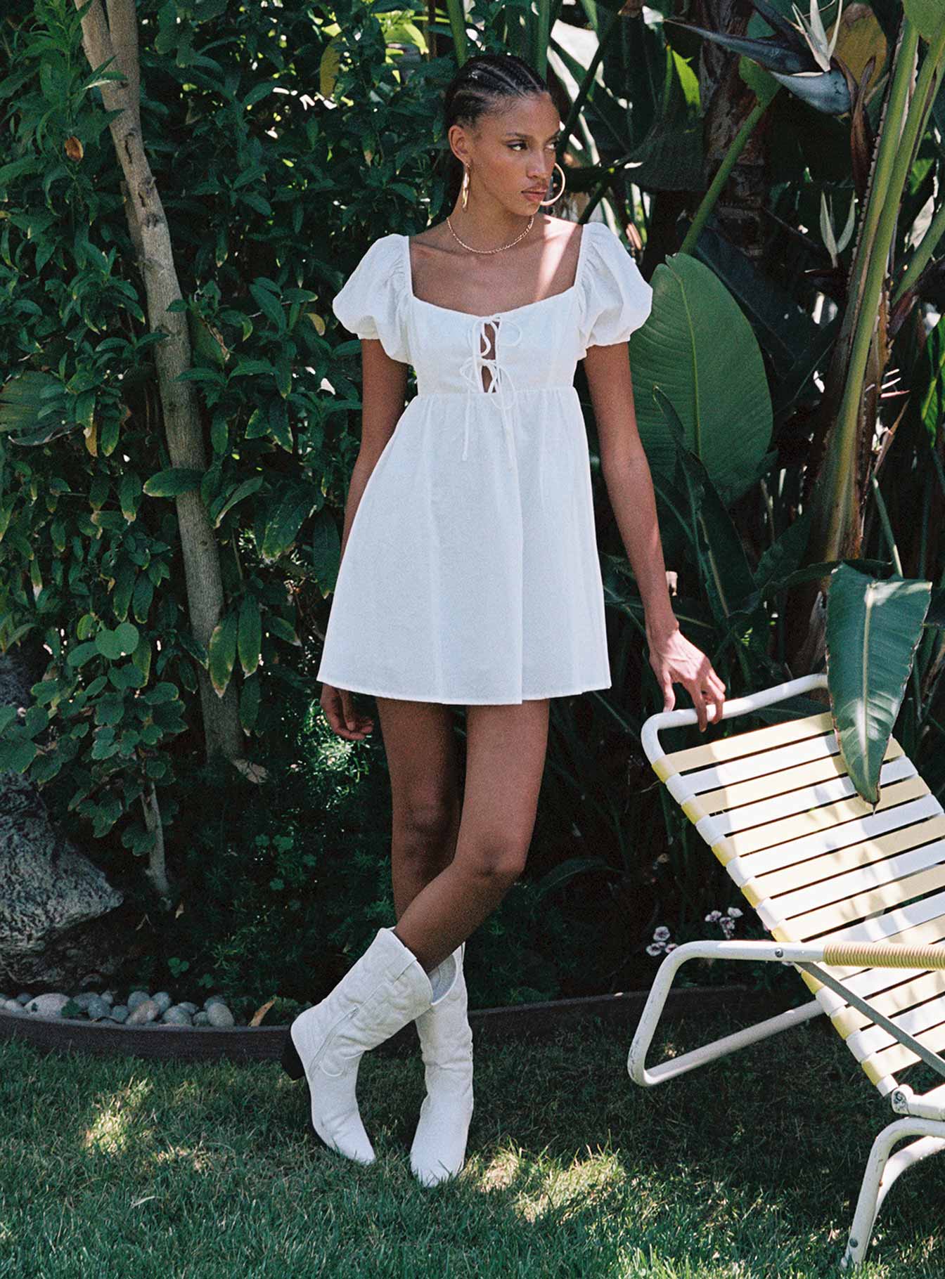 Keyla Mini Dress White - Image 6
