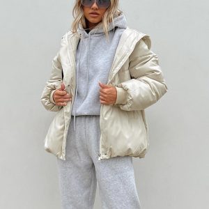 Samira Puffer Jacket Off White