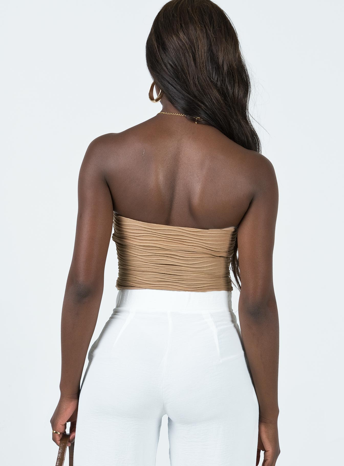 Makena Strapless Bodysuit Beige - Image 5