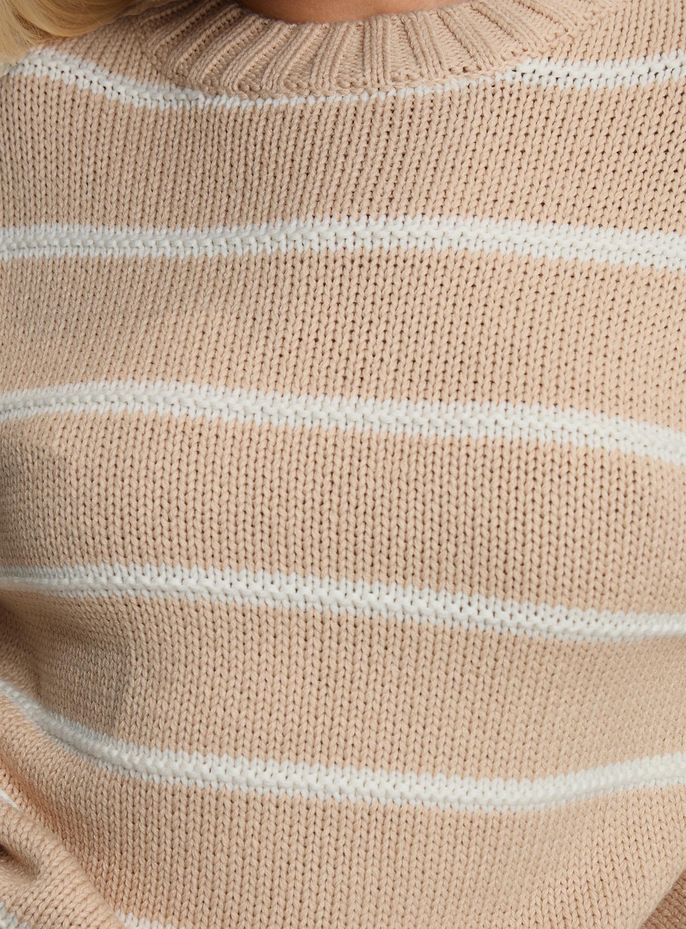 Read Your Mind Knit Sweater Cream Stripe - Image 6