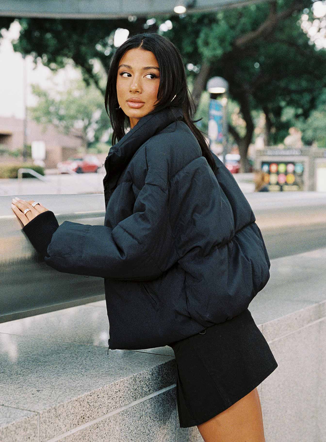 Abe Puffer Jacket Black - Image 8