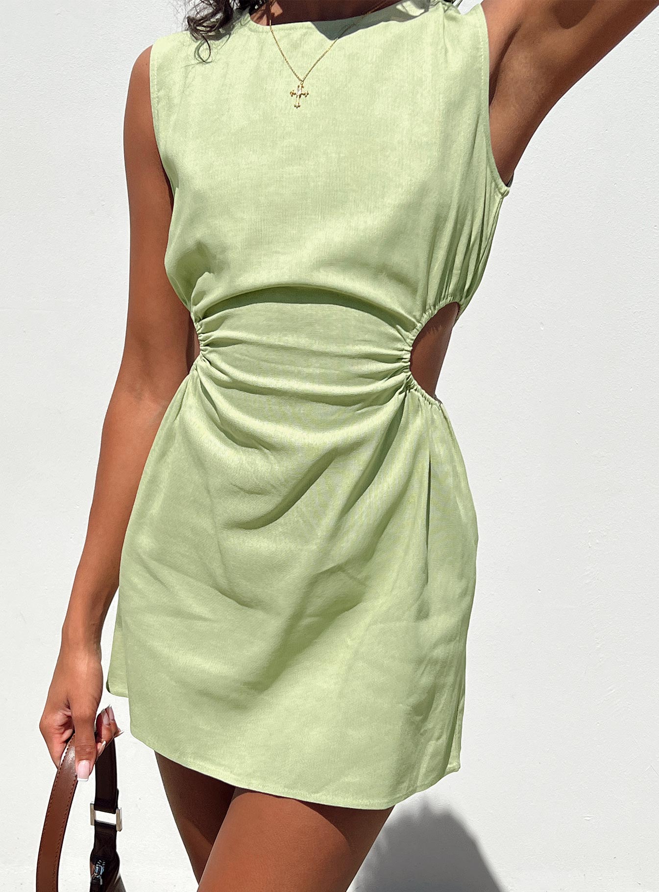 Mayzie Mini Dress Green - Image 6