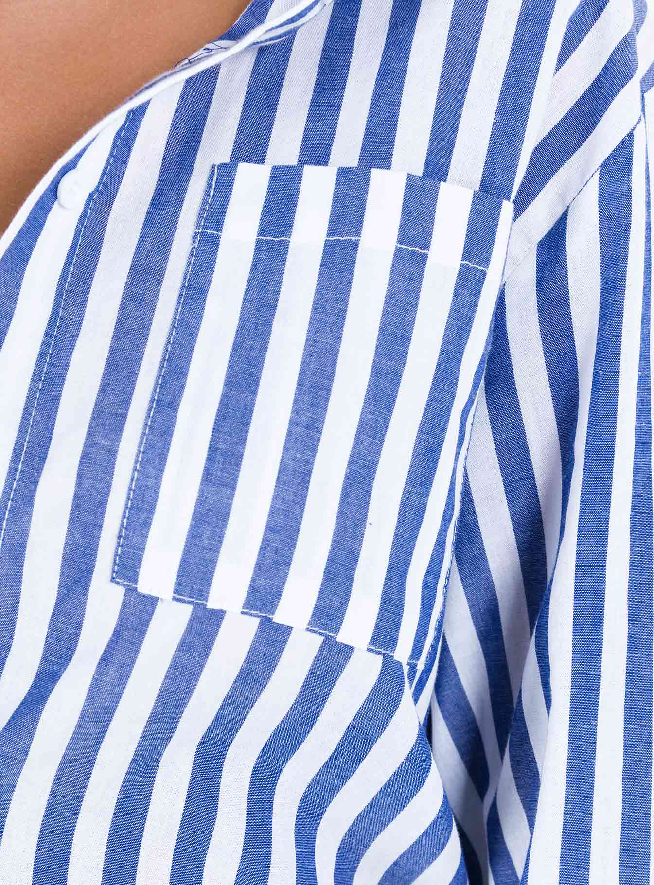 Shaylan Stripe Shirt Blue - Image 6
