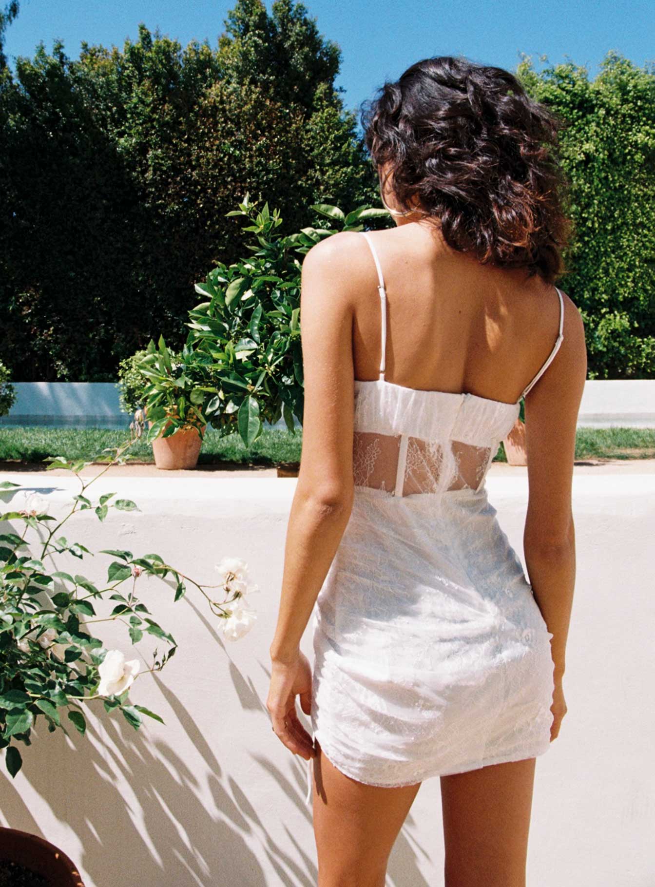 Karme Mini Dress White - Image 5