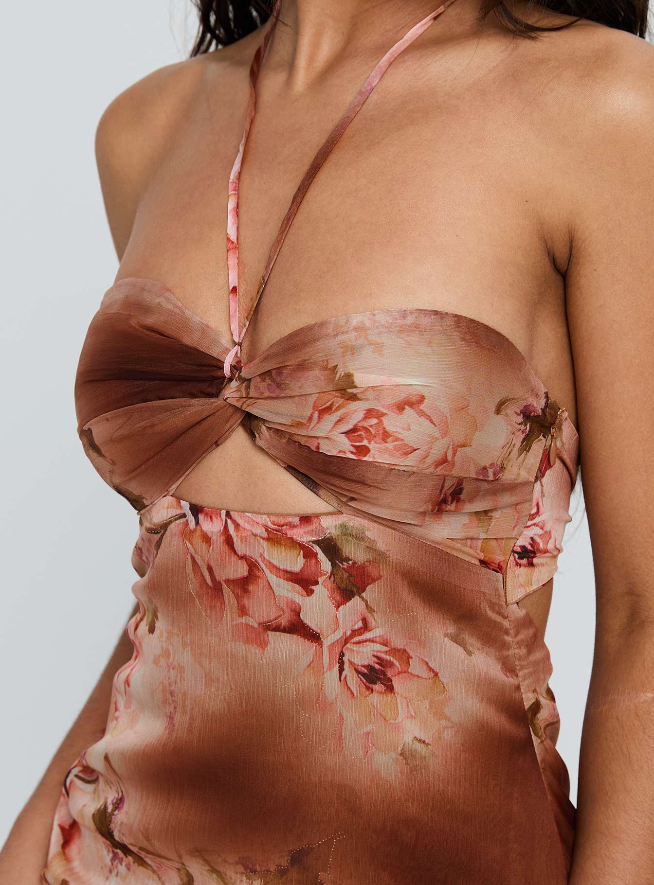 Saye Halter Twist Maxi Dress Multi - Image 6