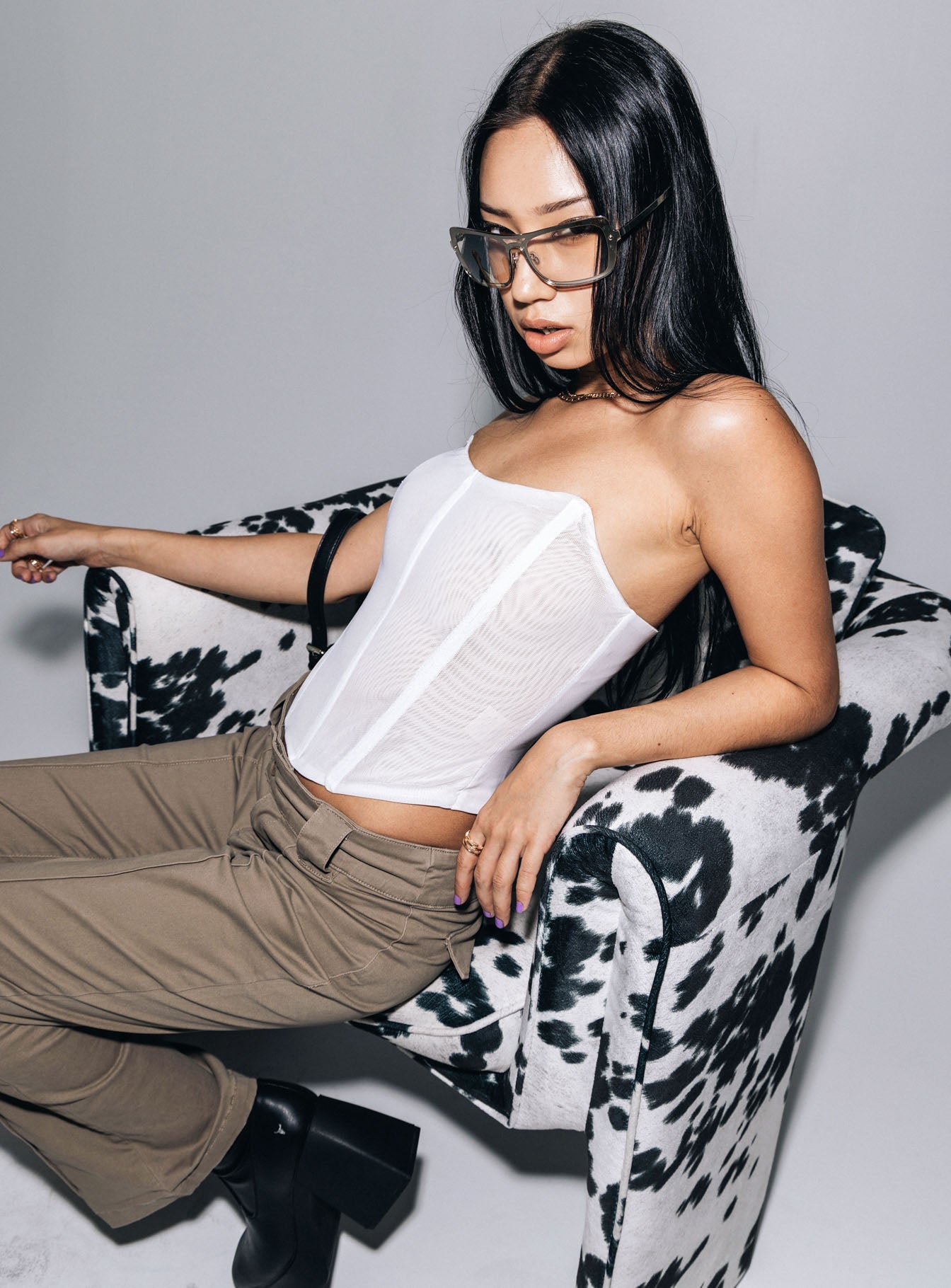 Azriel Strapless Bustier White - Image 6