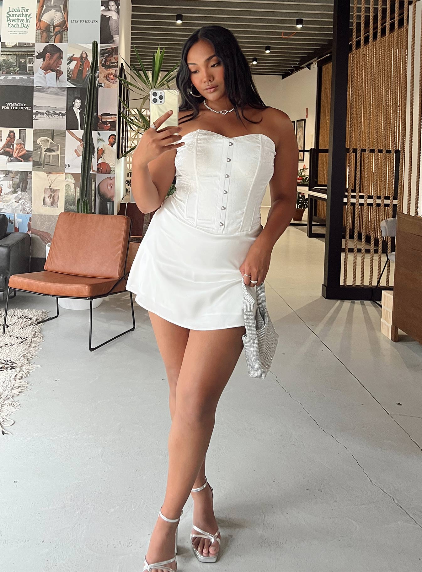 Alter Ego Mini Dress White - Image 6