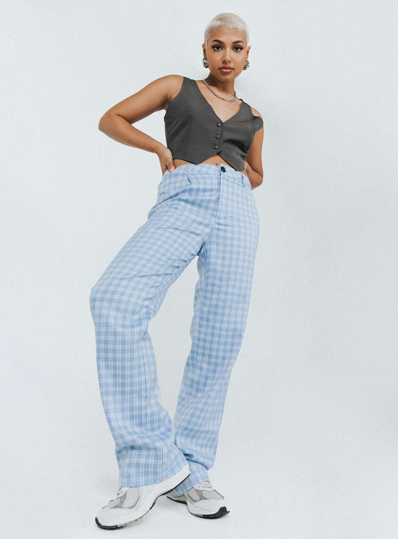 Titius Pants Blue Check - Image 6