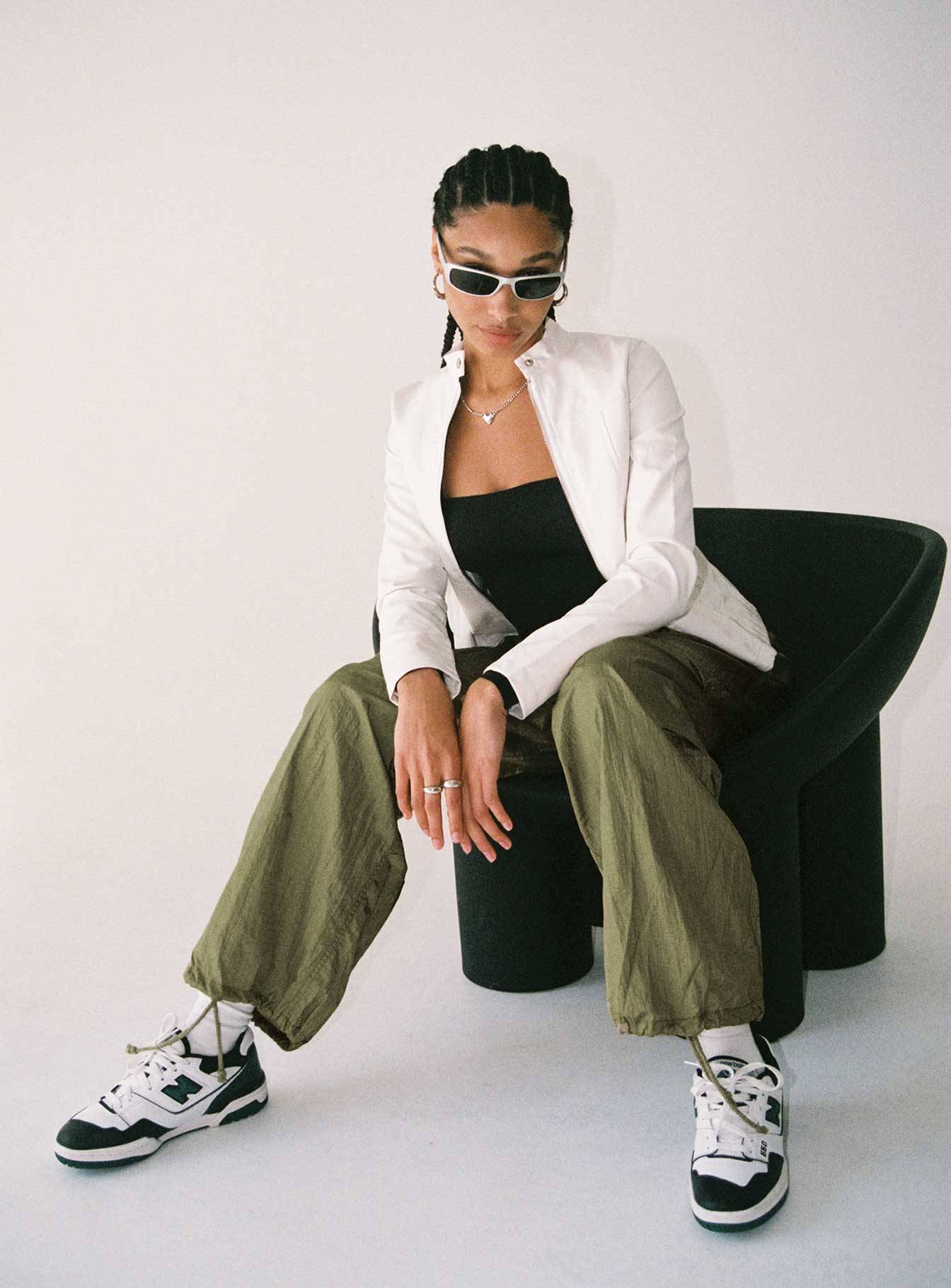 Motel Olivia Faux Leather Jacket White - Image 7