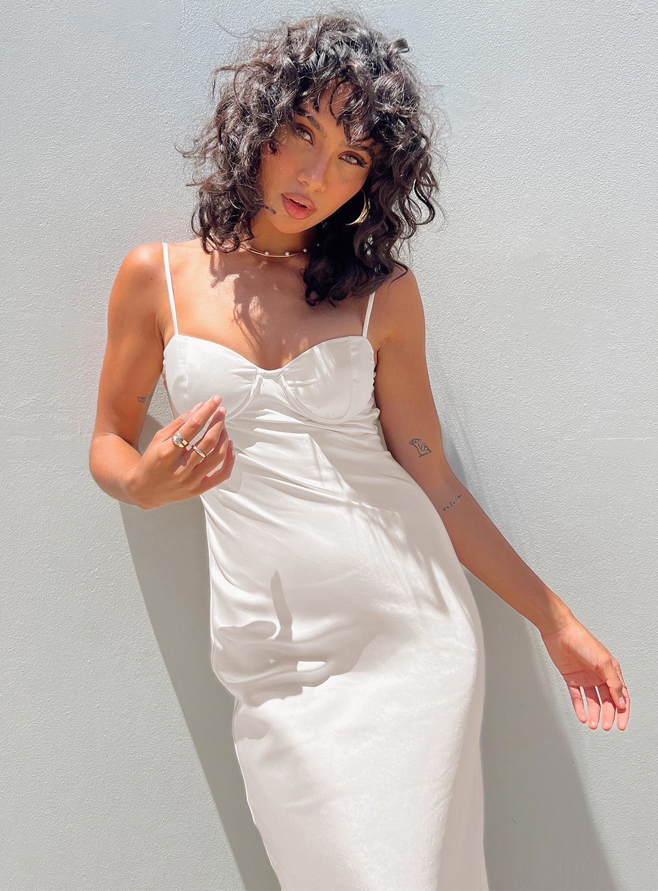 Creewood Maxi Dress Champagne - Image 6