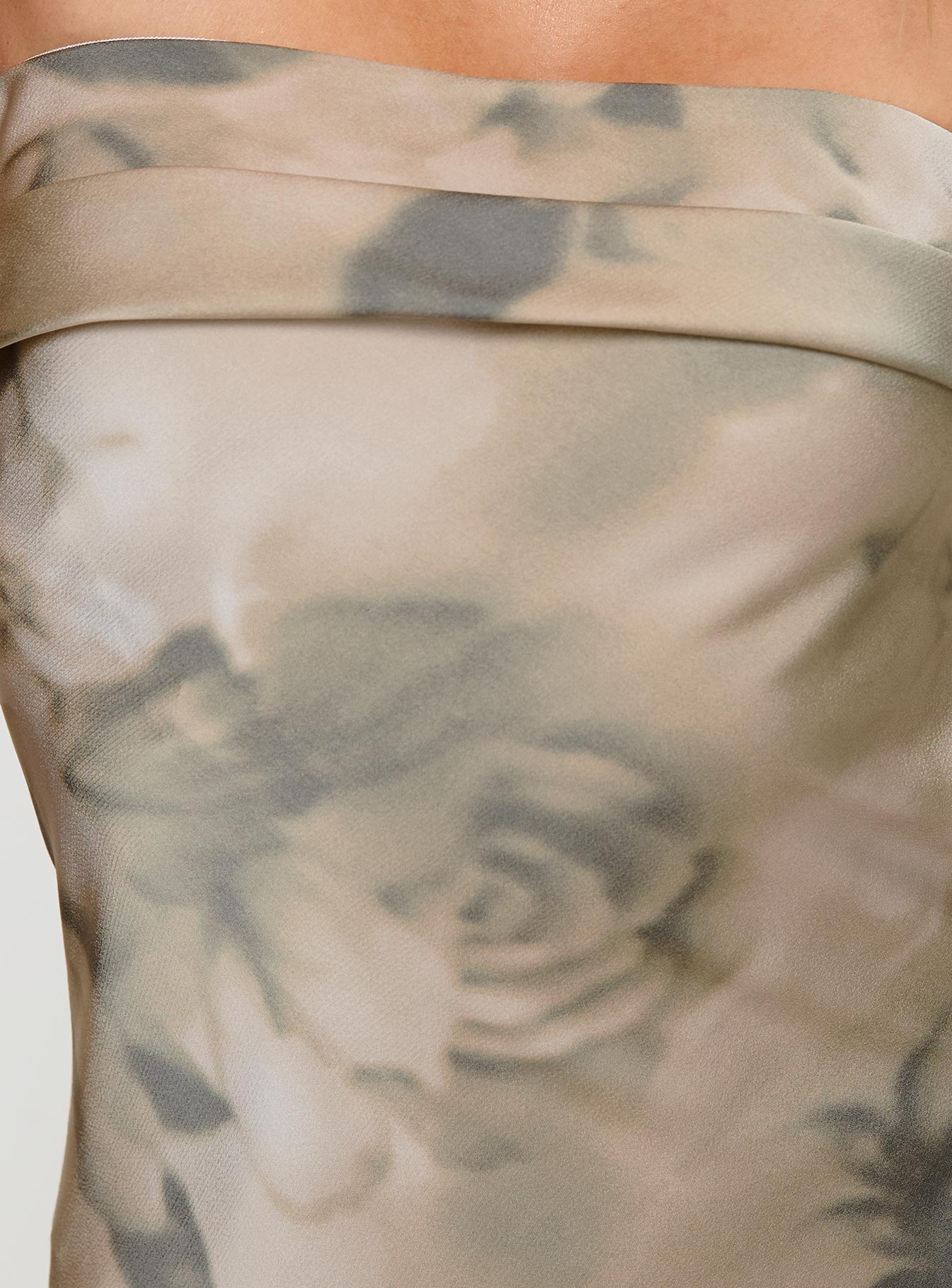 Voices Strapless Maxi Dress Cream Floral - Image 6