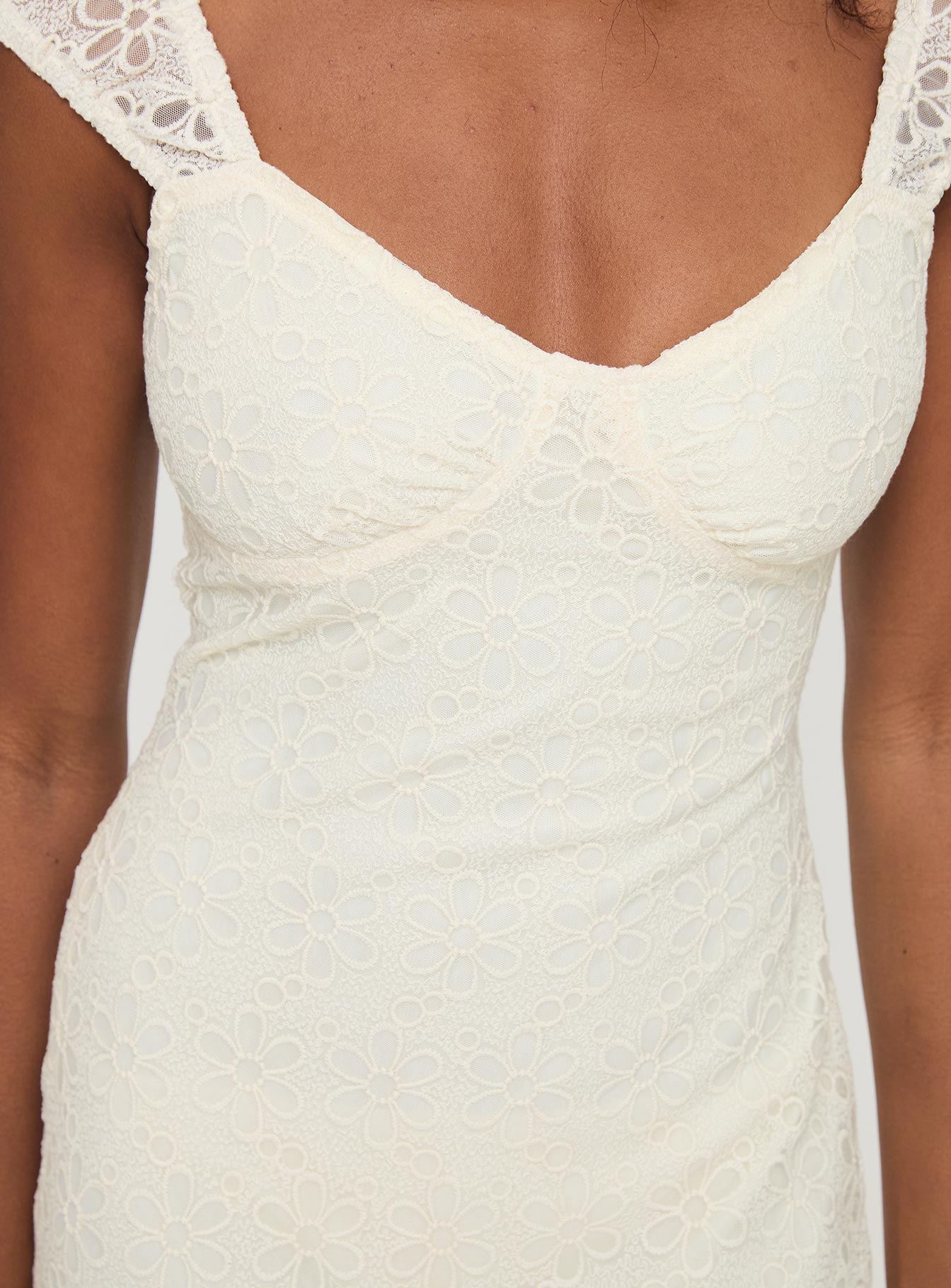 Quillon Mini Dress Cream - Image 6