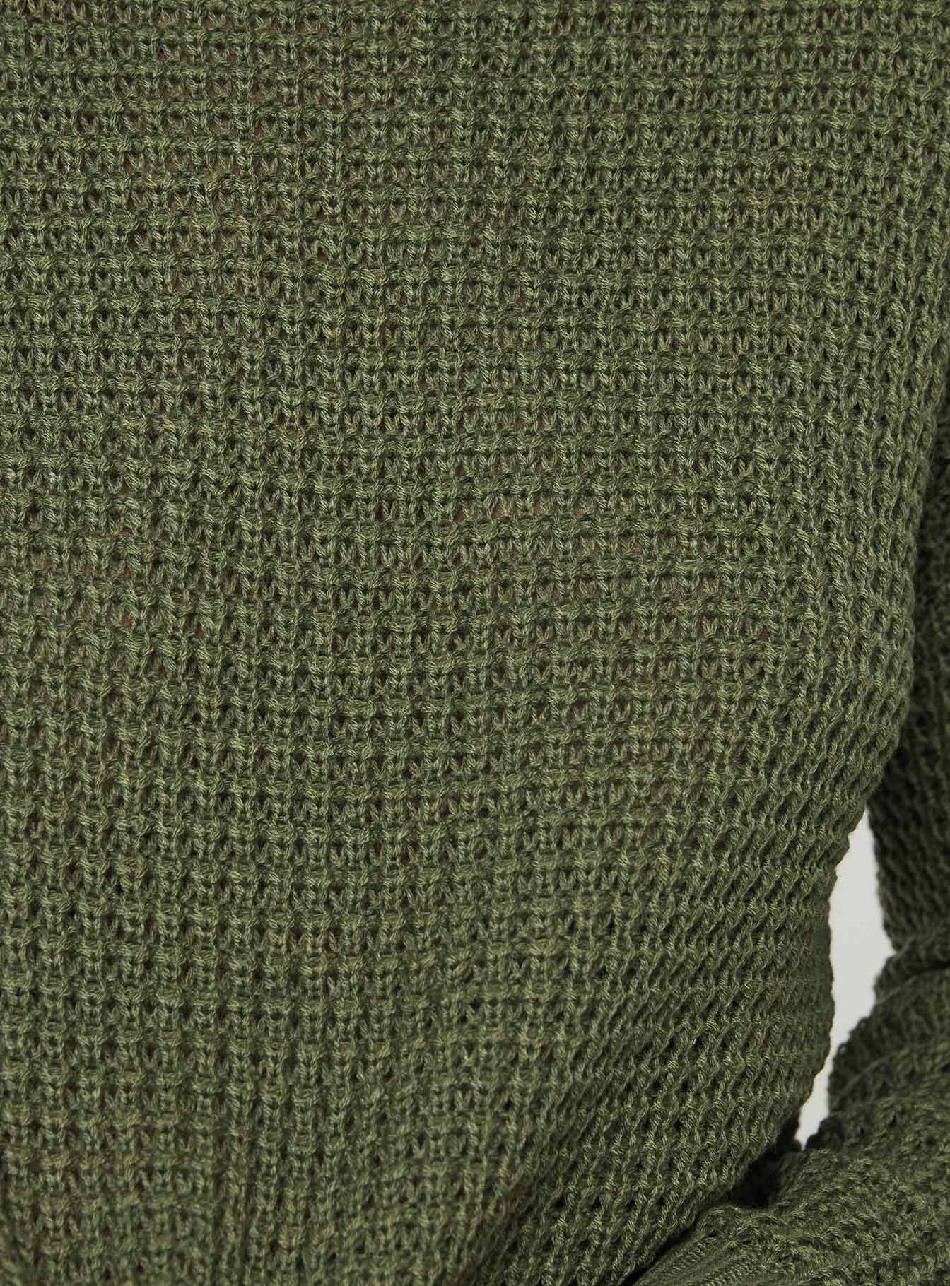 Wholesome Waffle Knit Sweater Green - Image 6