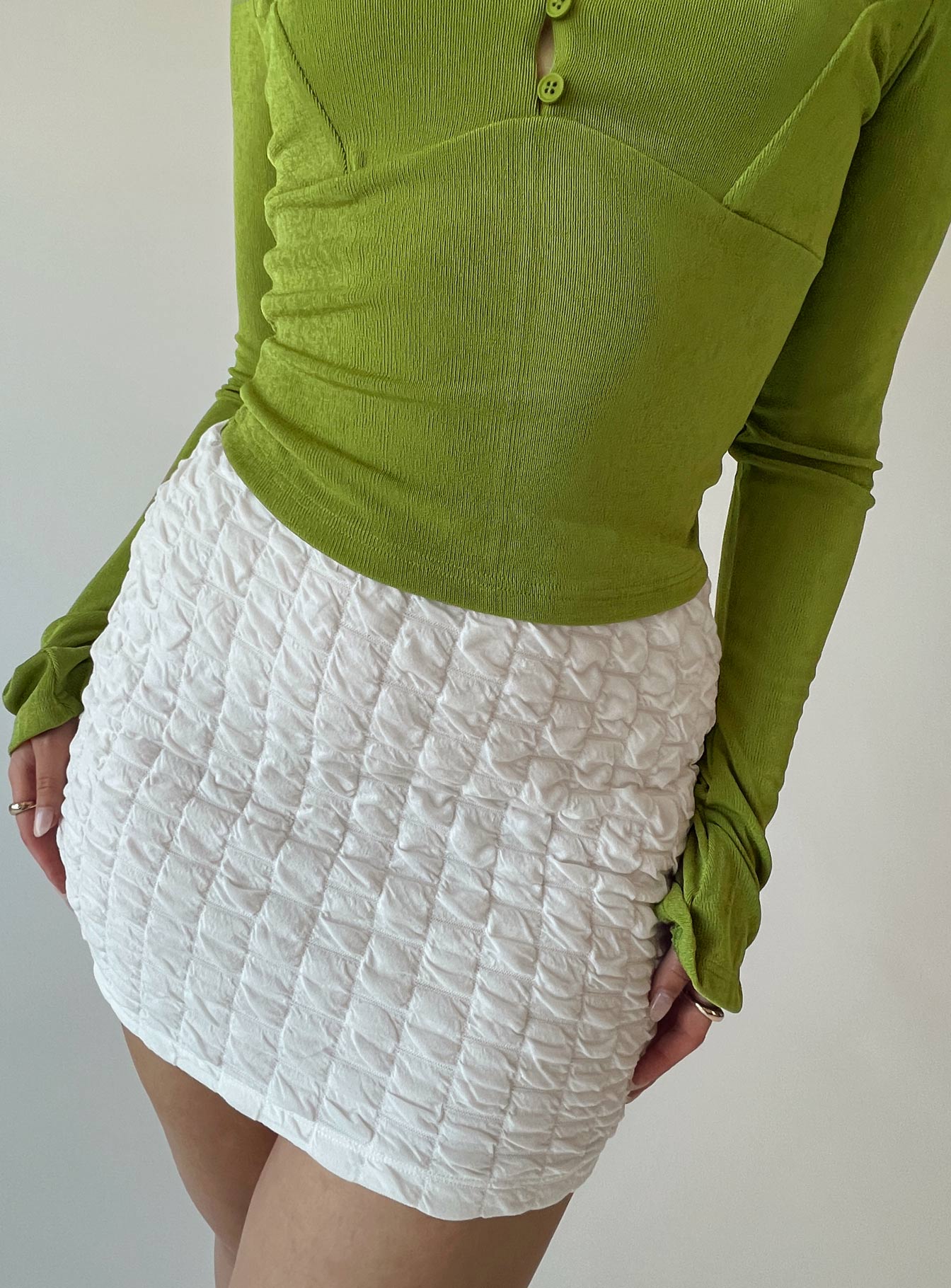 Cadence Mini Skirt White - Image 6