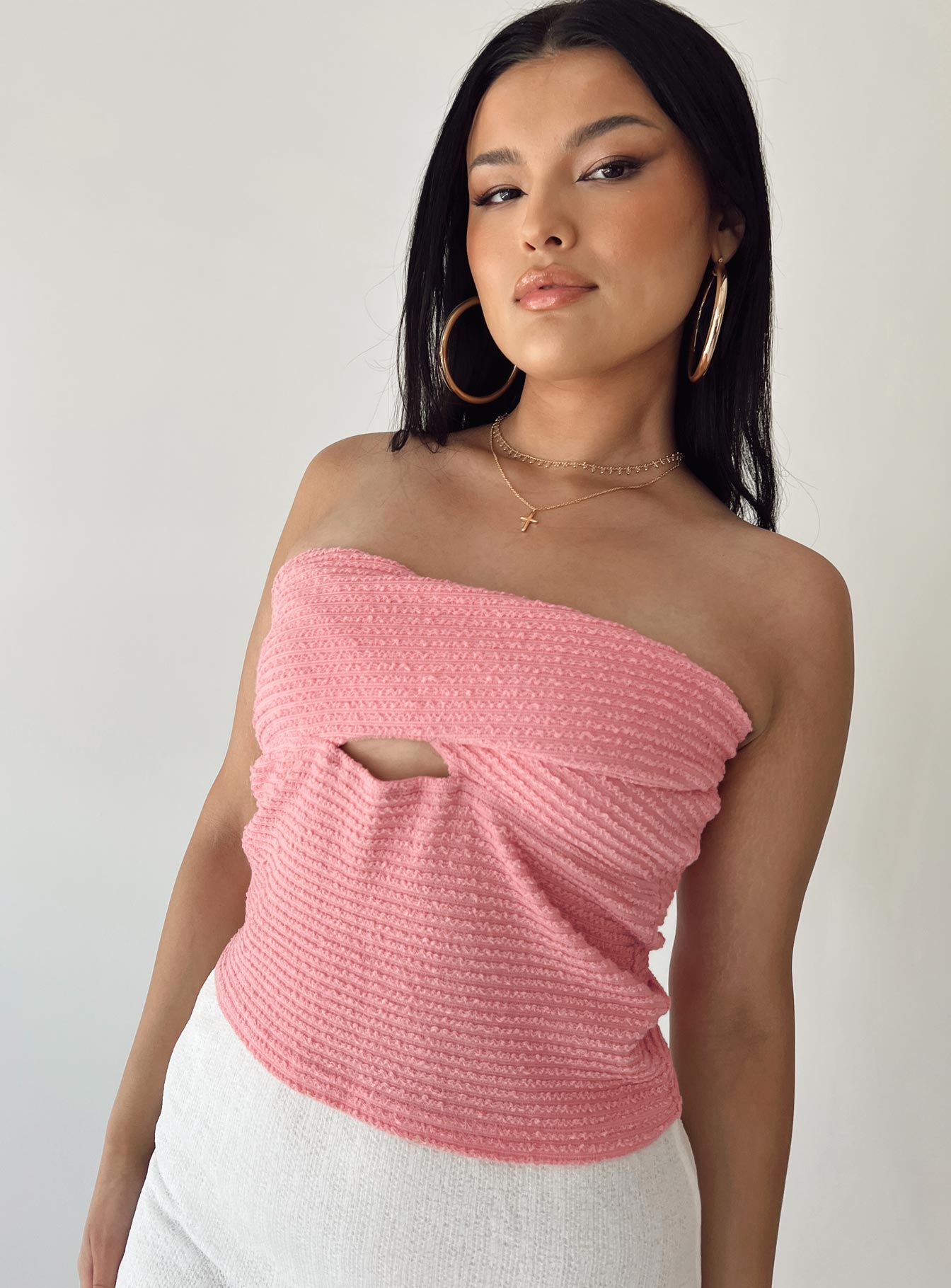 Jaynee Strapless Top Pink - Image 6
