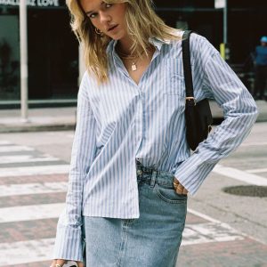 Letters To You Shirt Blue Stripe