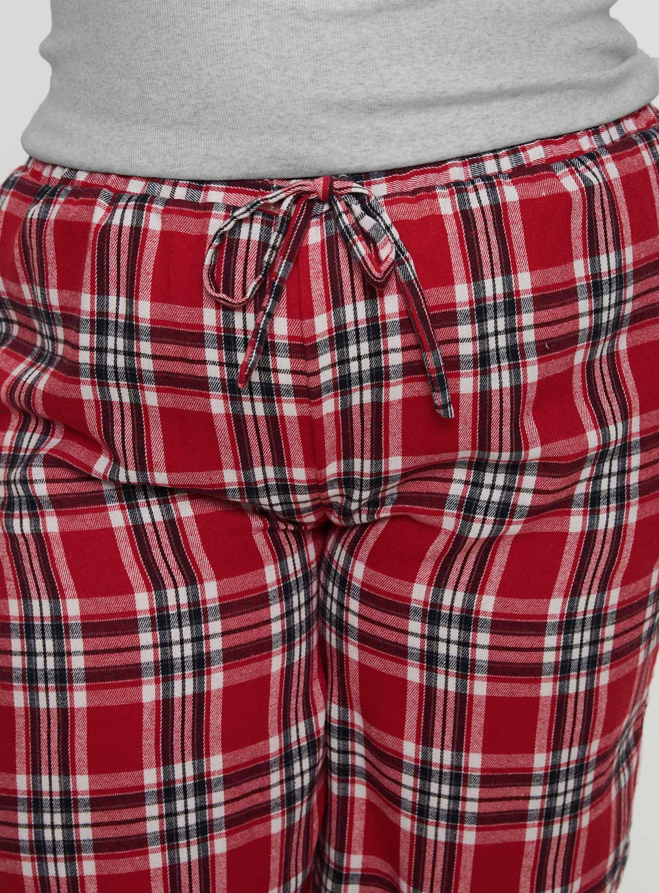 In The Morning Sleep Pant Red Check Curve - Image 6